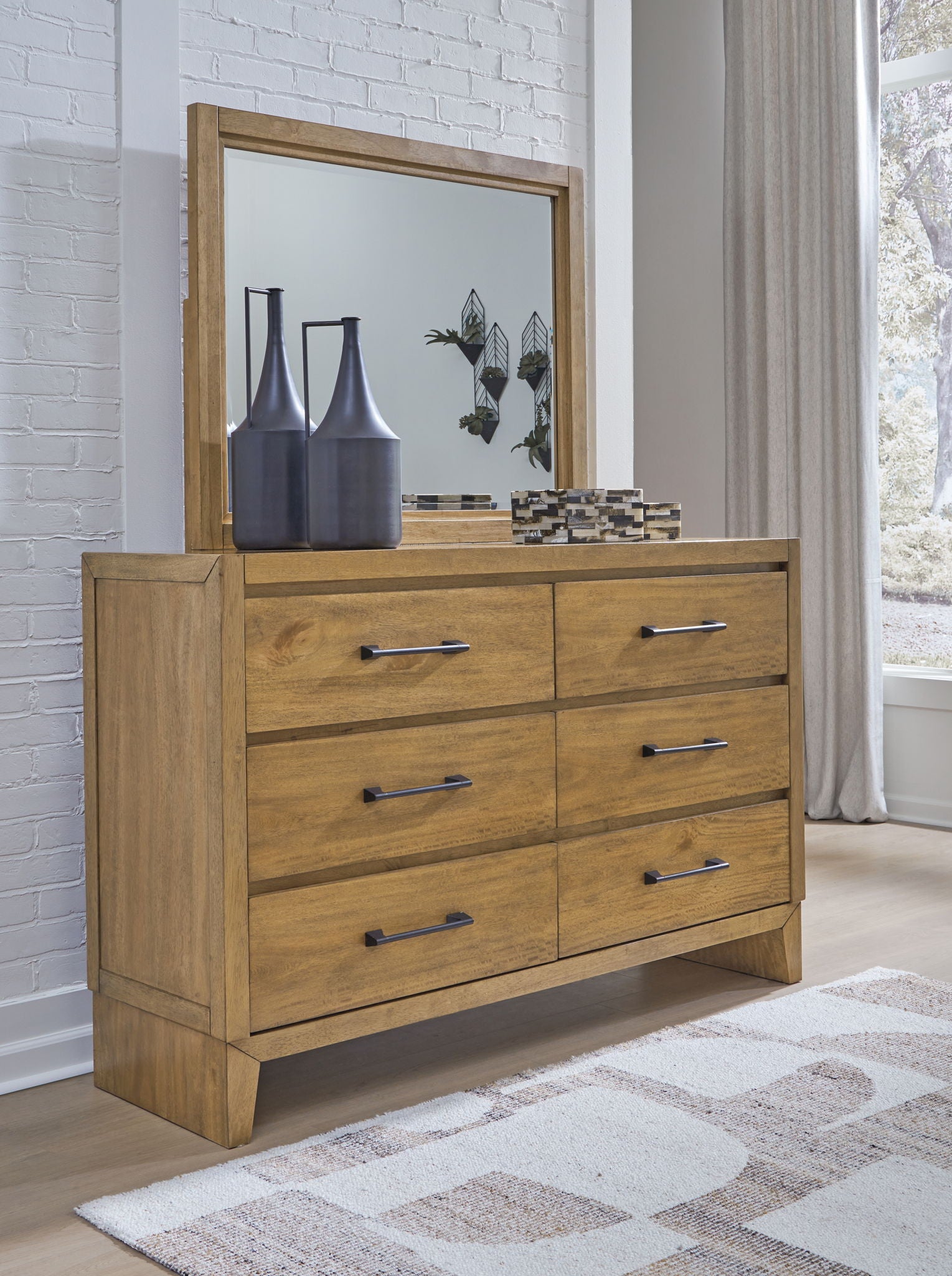 Sherbana - Commode et miroir - Marron clair