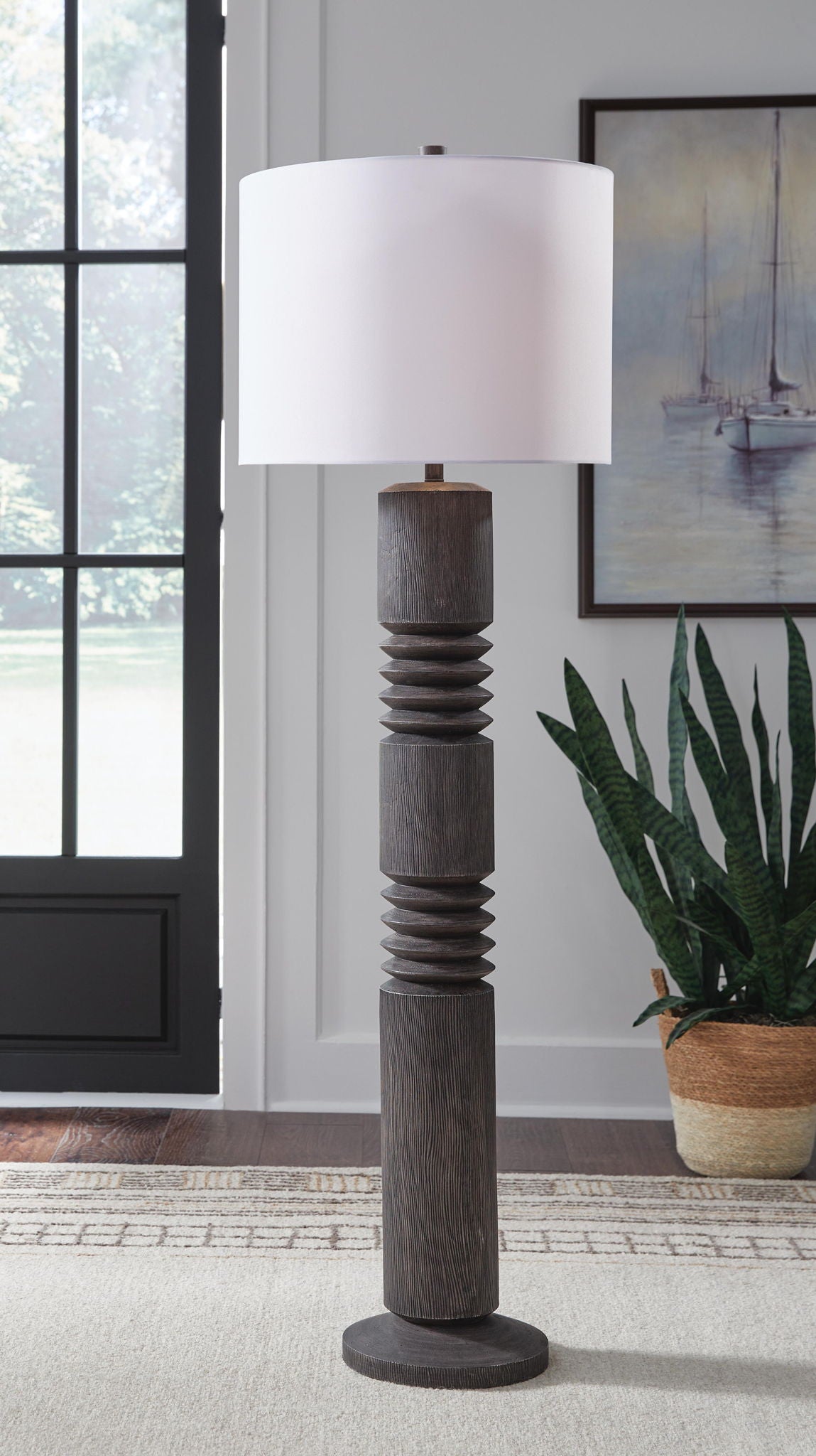 Fainwell - Lampadaire Poly - Noir vieilli