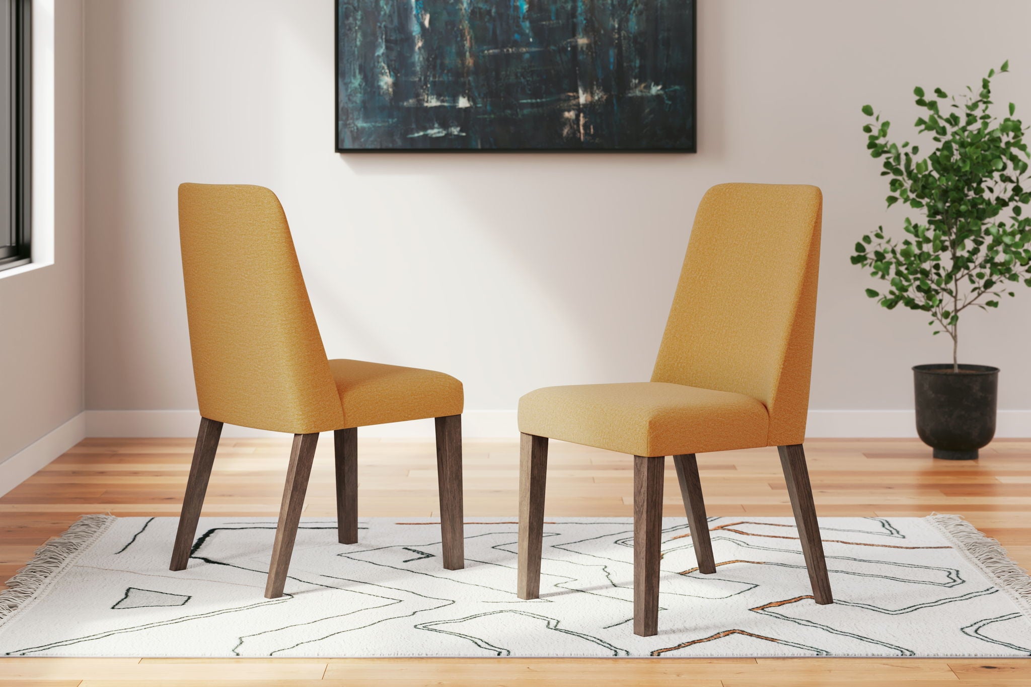 Lyncott - Chaise rembourrée de salle à manger (lot de 2)