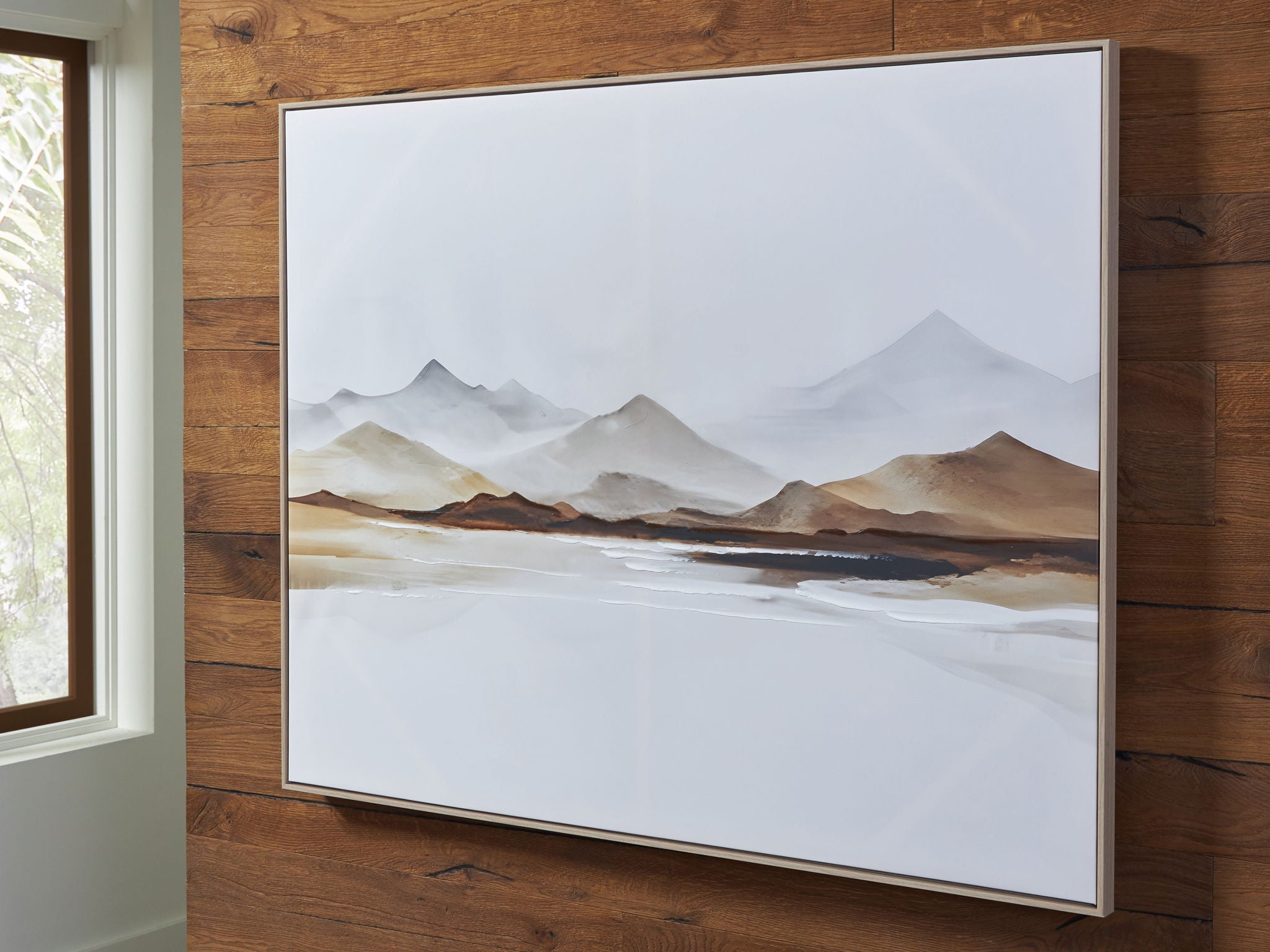 Karalen - Décoration murale - Blanc / Gris / Marron
