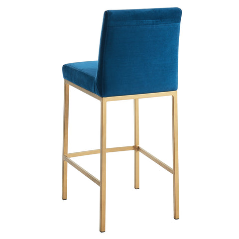 Diego 26'' Counter Stool, Set Of 2 Blue/Gold Leg