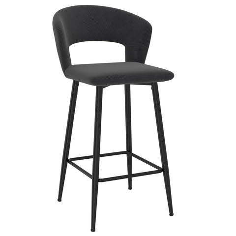Camille 26'' Counter Stool, Set Of 2 Charcoal