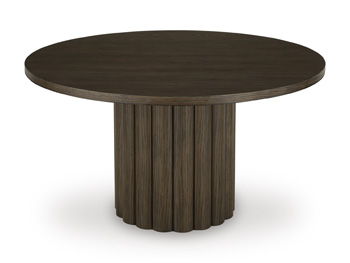 Radkin - Table de salle à manger ronde - Brun Bruni