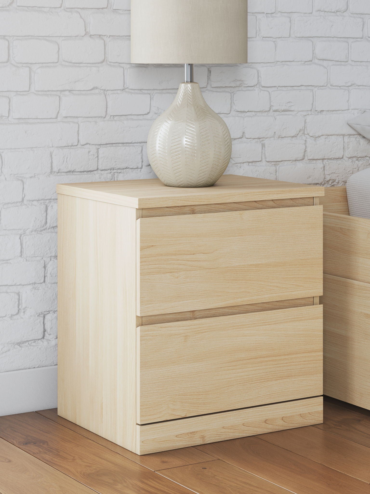 Onita - Table de chevet à deux tiroirs
