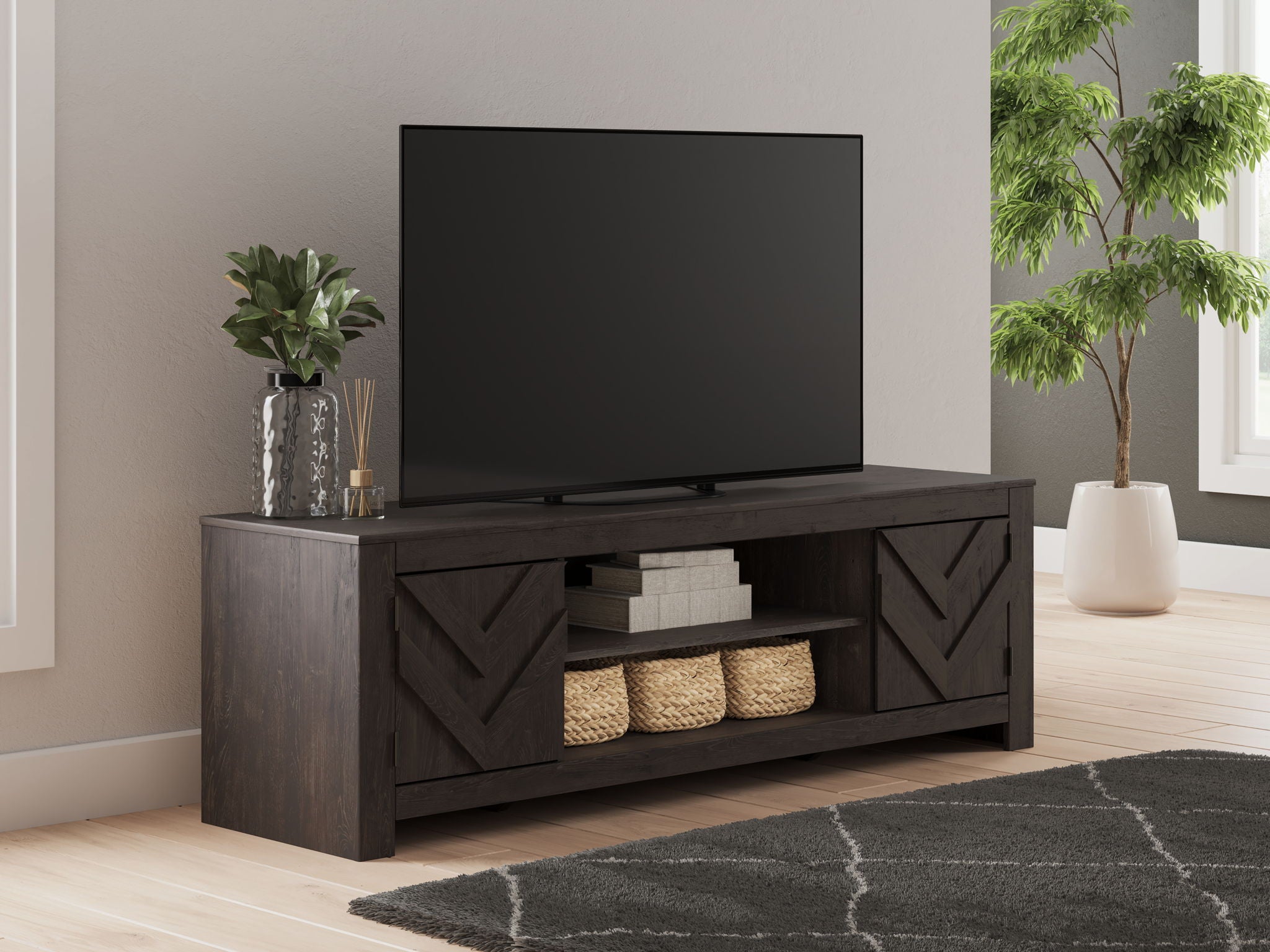 Cayboni - Meuble TV LG avec option cheminée
