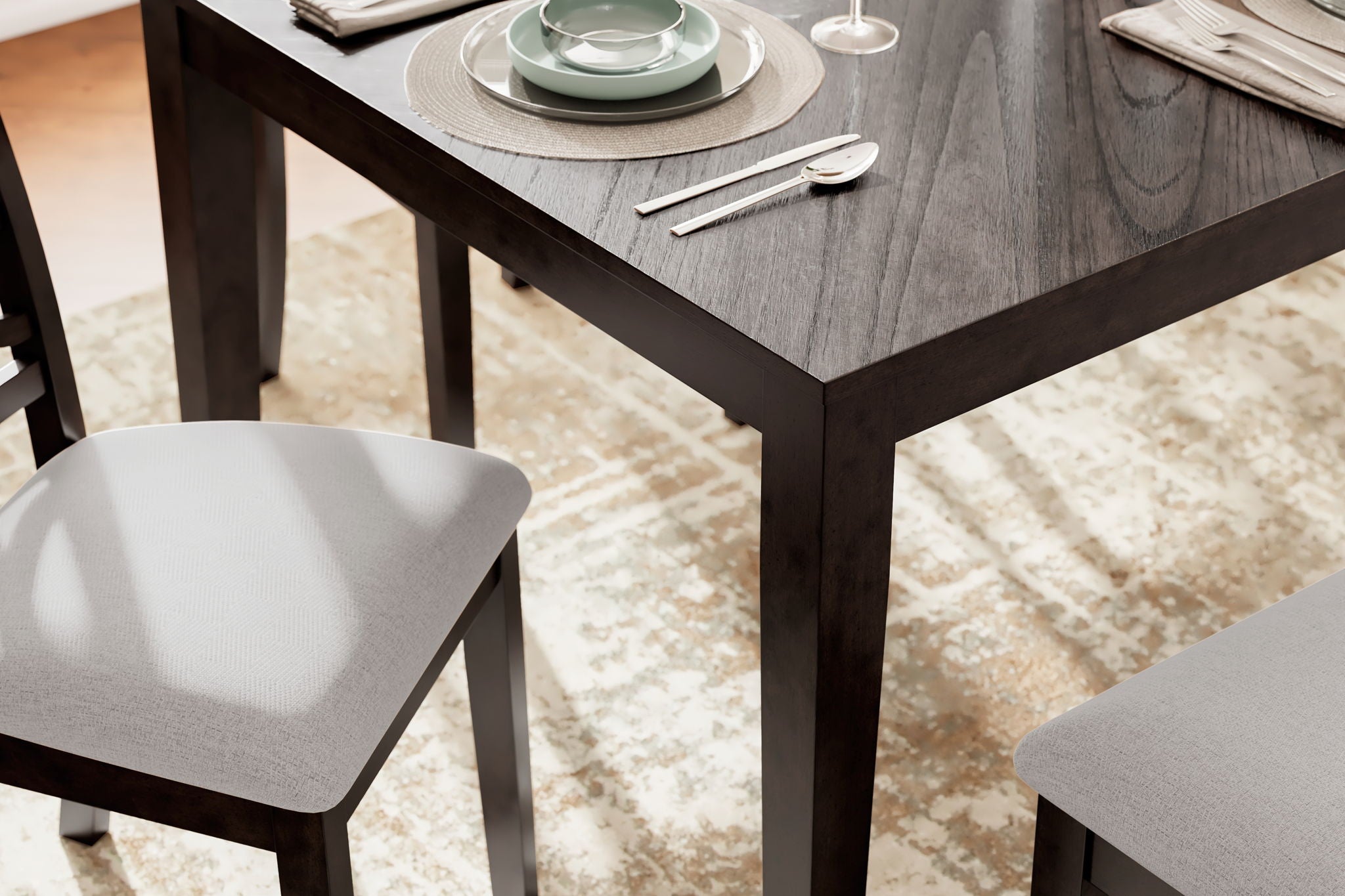 Langwest - Dining Room Table Set (Set of 6) - Brown