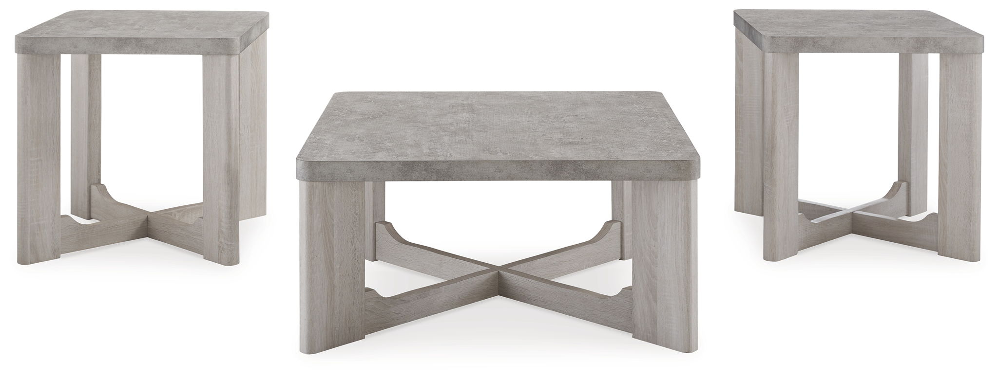 Garnilly - Tables d'appoint (Lot de 3) - Blanc délavé