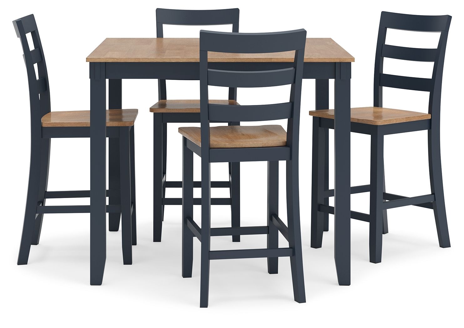 Gesthaven - Ensemble Table Haute et Chaises de Salle à Manger