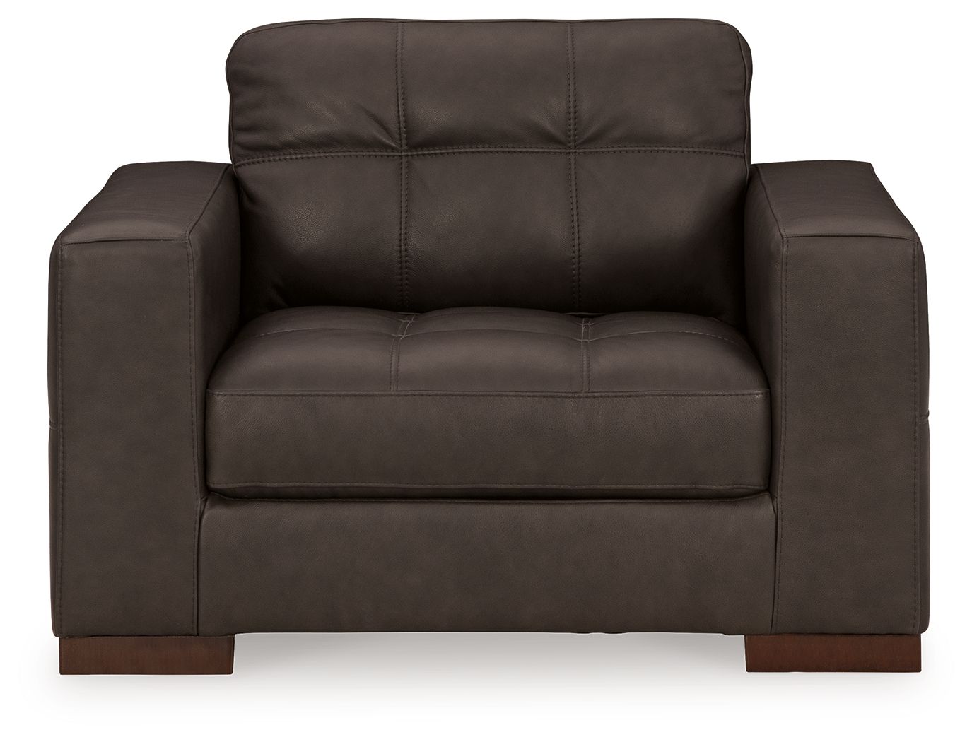 Luigi - Chair And A Half - Leather Match - Thunder