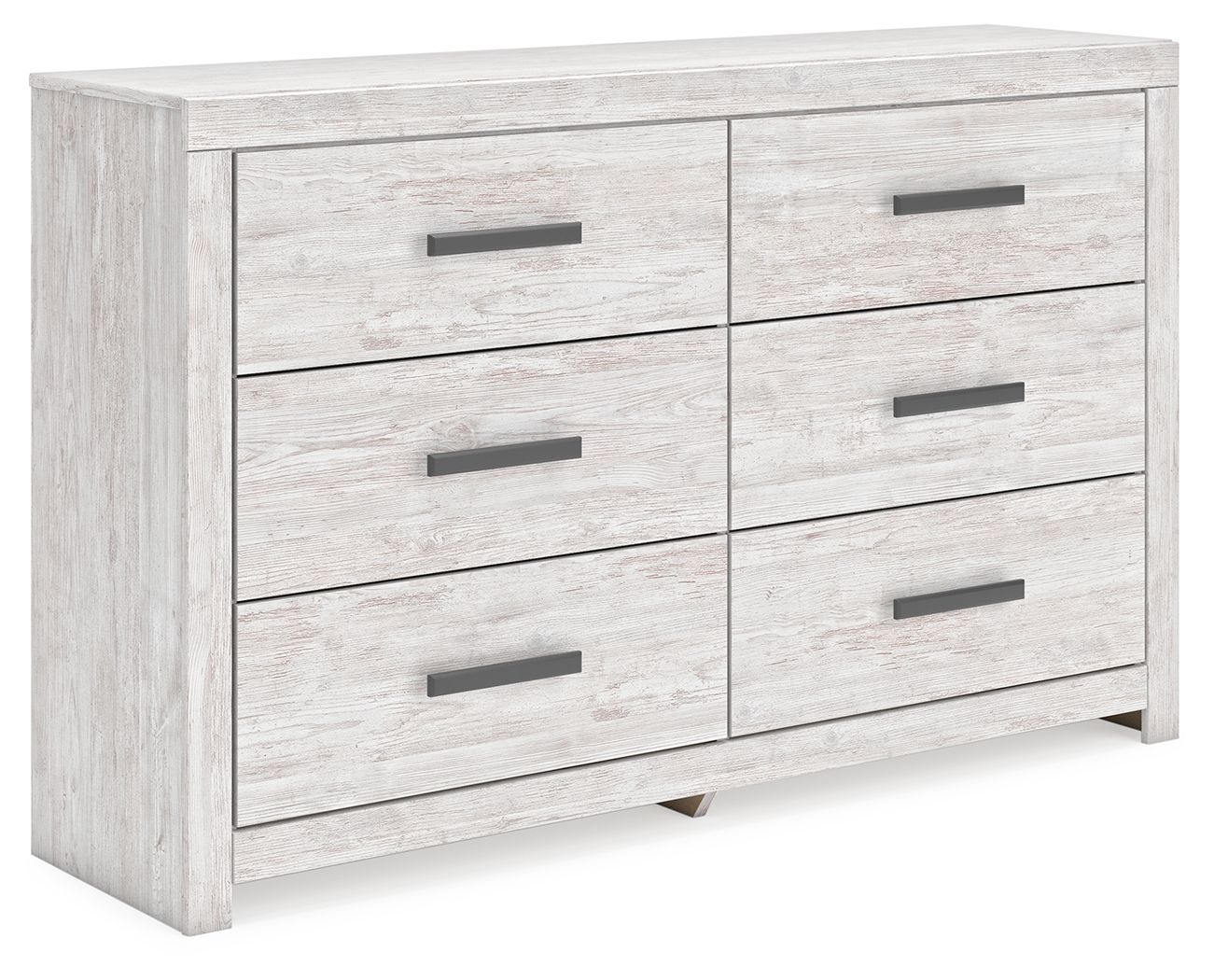 Cayboni - Commode à six tiroirs - Effet bois blanchi