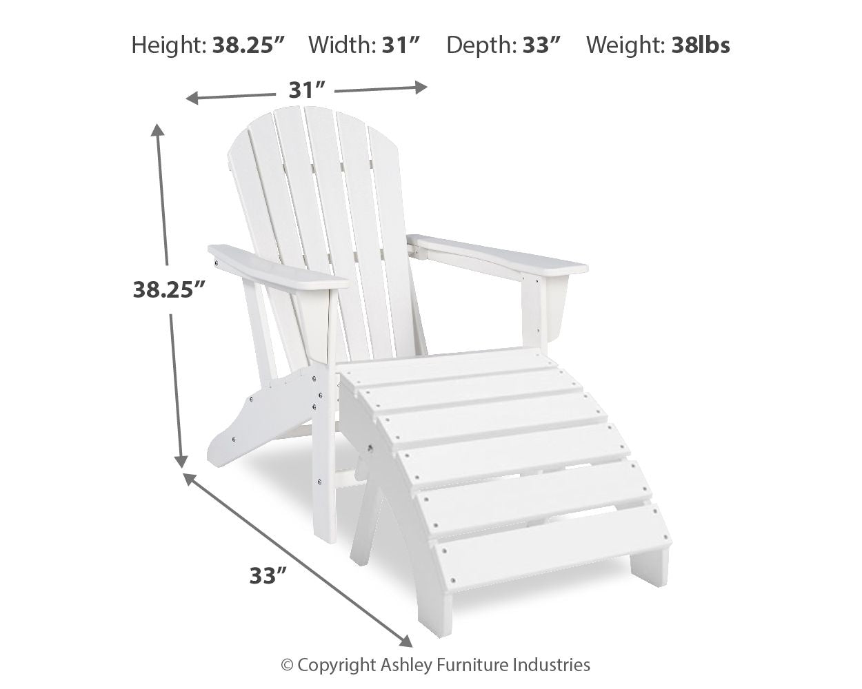 Sundown Treasure - Chaise Adirondack d'extérieur