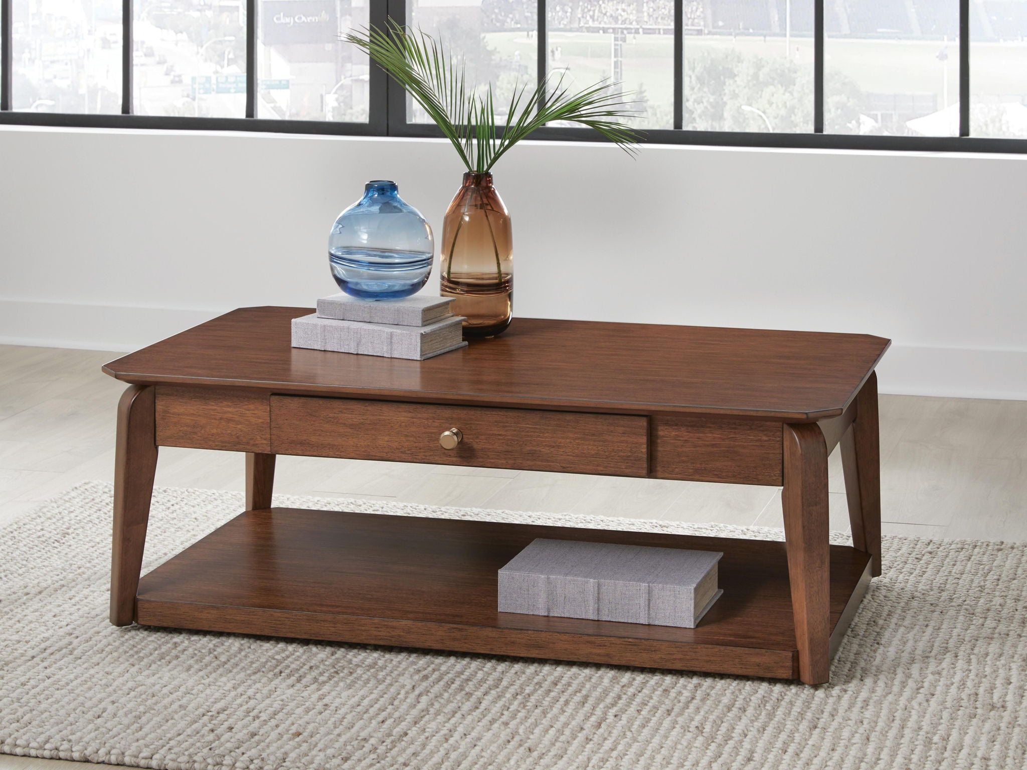 Trenmour - Table Basse Rectangulaire - Brun Moyen