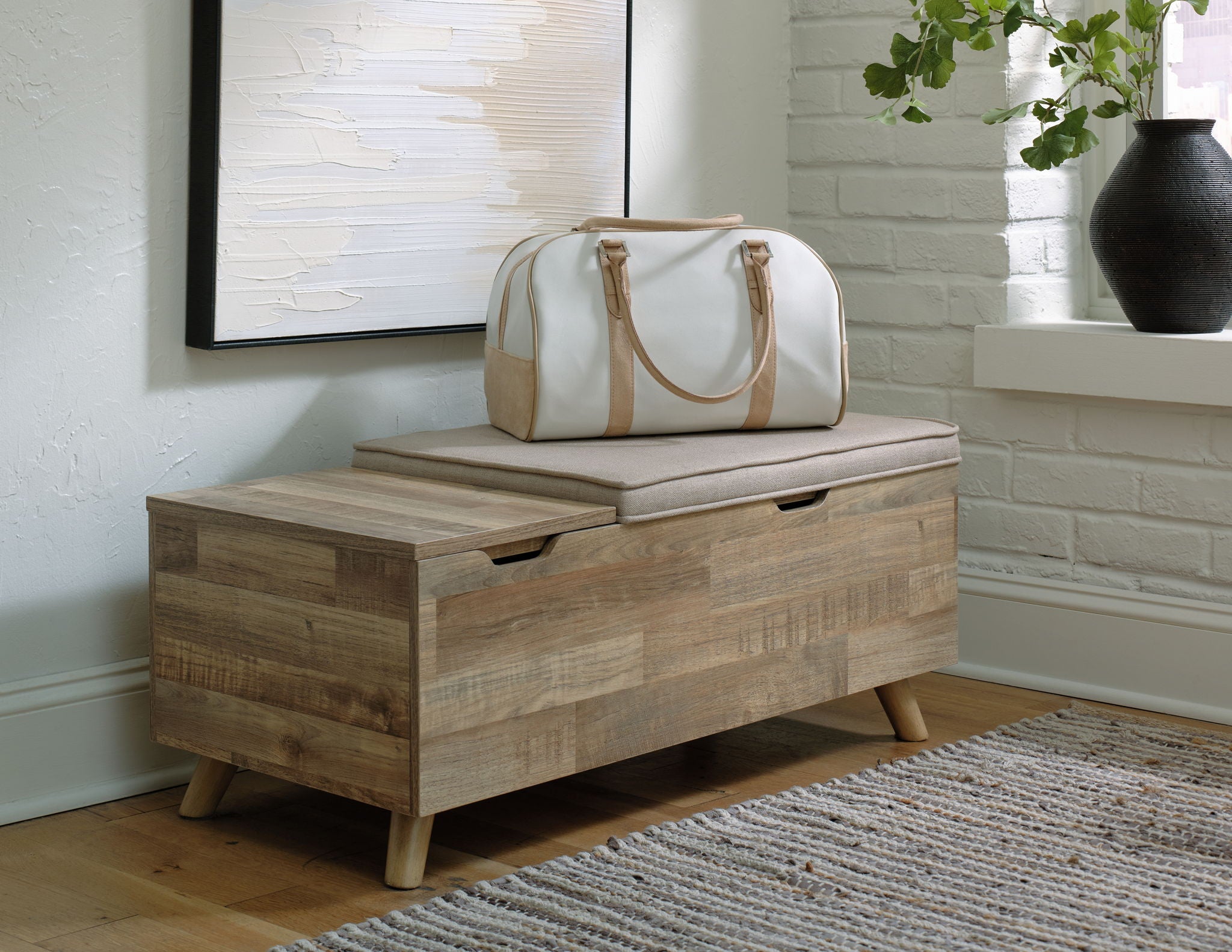 Gerdanet - Banc de rangement - Beige
