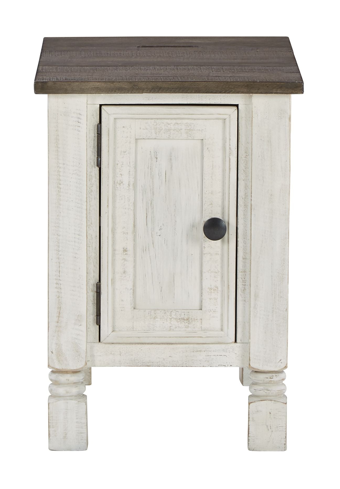 Havalance - Table d'appoint de bout de canapé - Blanc / Gris