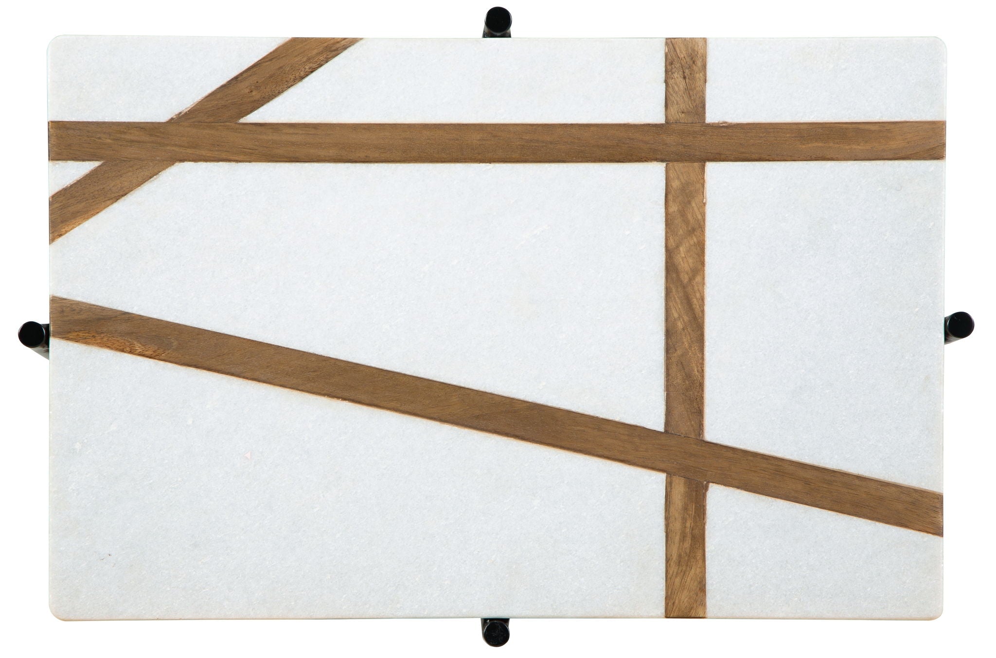 Braxmore - Table d'appoint - Blanc / Marron clair