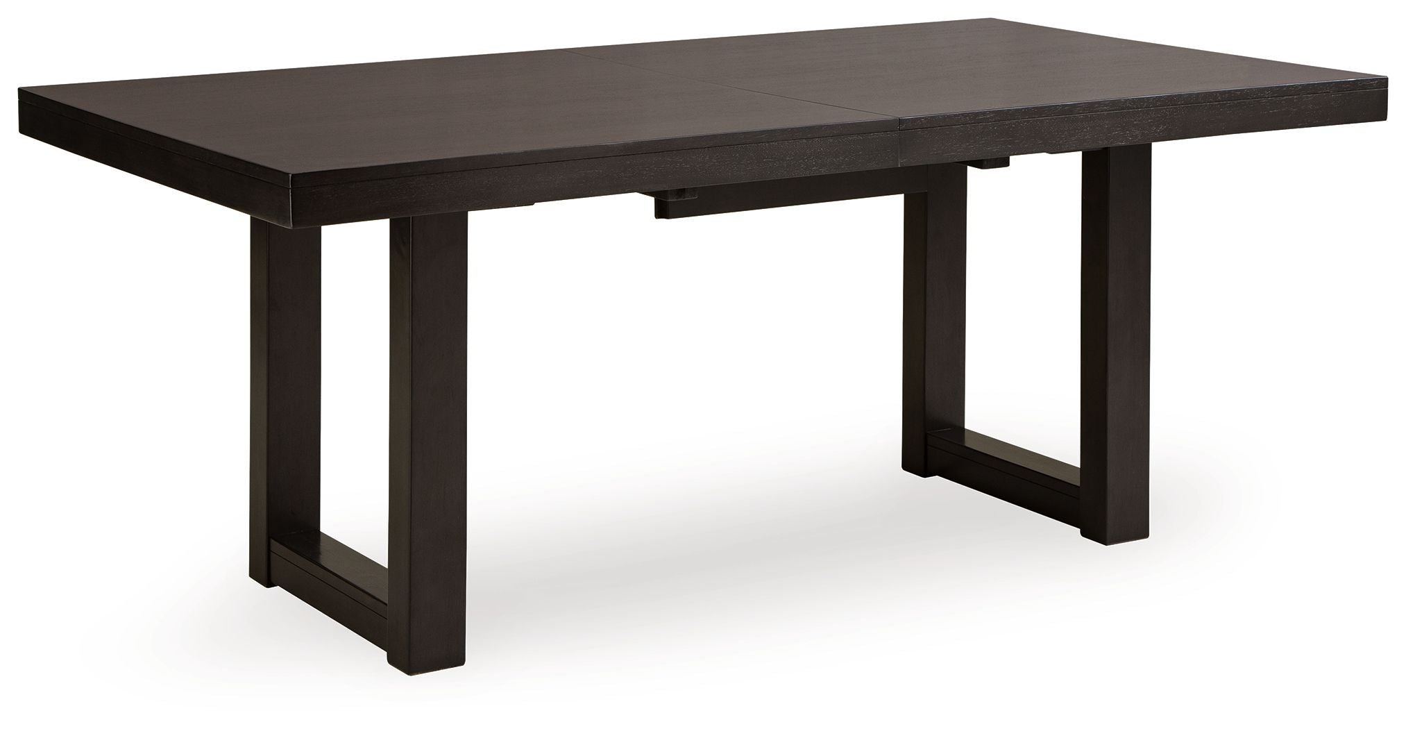 Neymorton - 7 pièces - Table à rallonge rectangulaire, 6 chaises - Gris-brun foncé