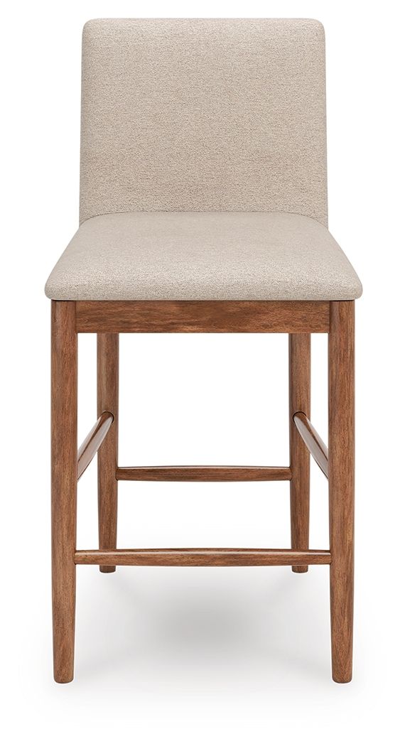 Isanti - Tabouret de bar rembourré (Lot de 2) - Marron clair