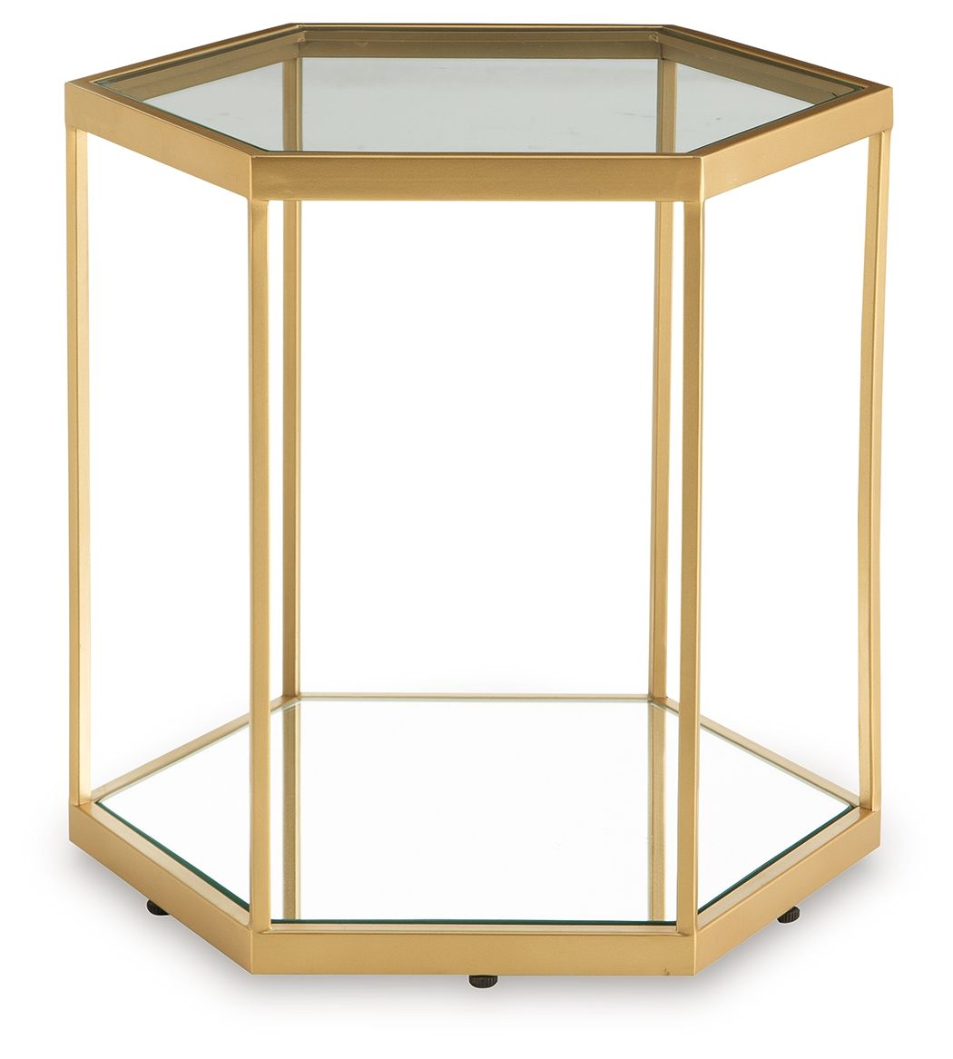 Veerwick - Table Basse d'Appoint - Fini Doré