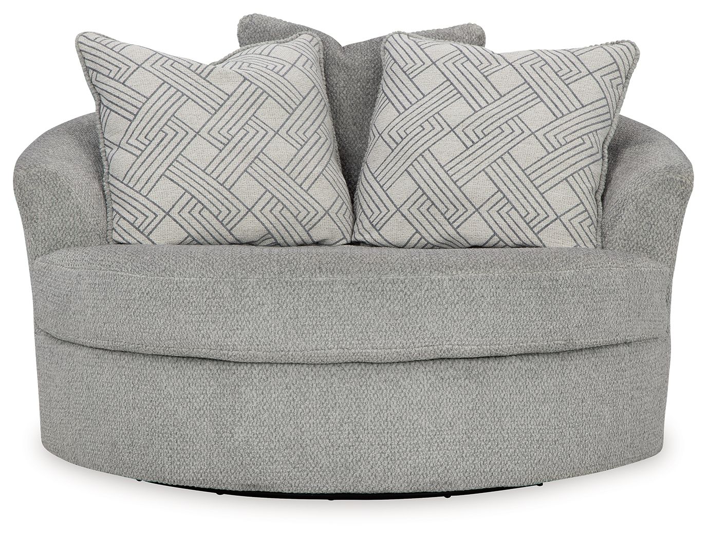 Casselbury - Fauteuil d'appoint pivotant surdimensionné - Tissu - Ciment