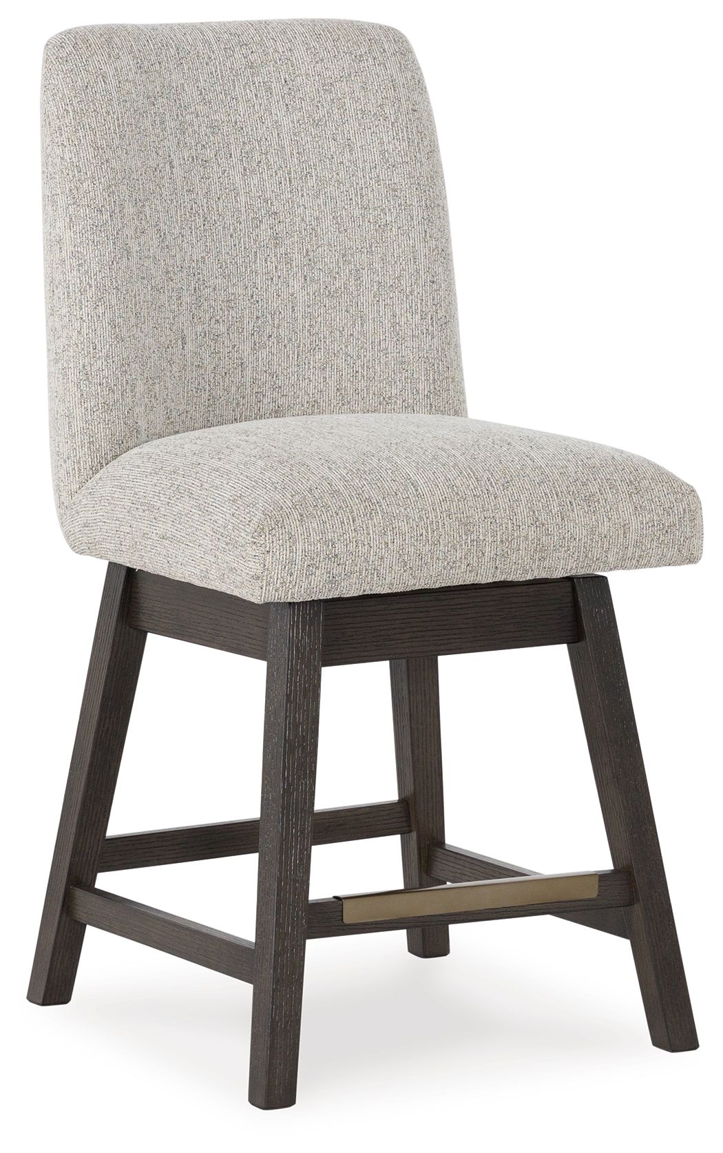 Burkhaus - Tabouret de bar pivotant rembourré (Lot de 2) - Beige / Marron foncé