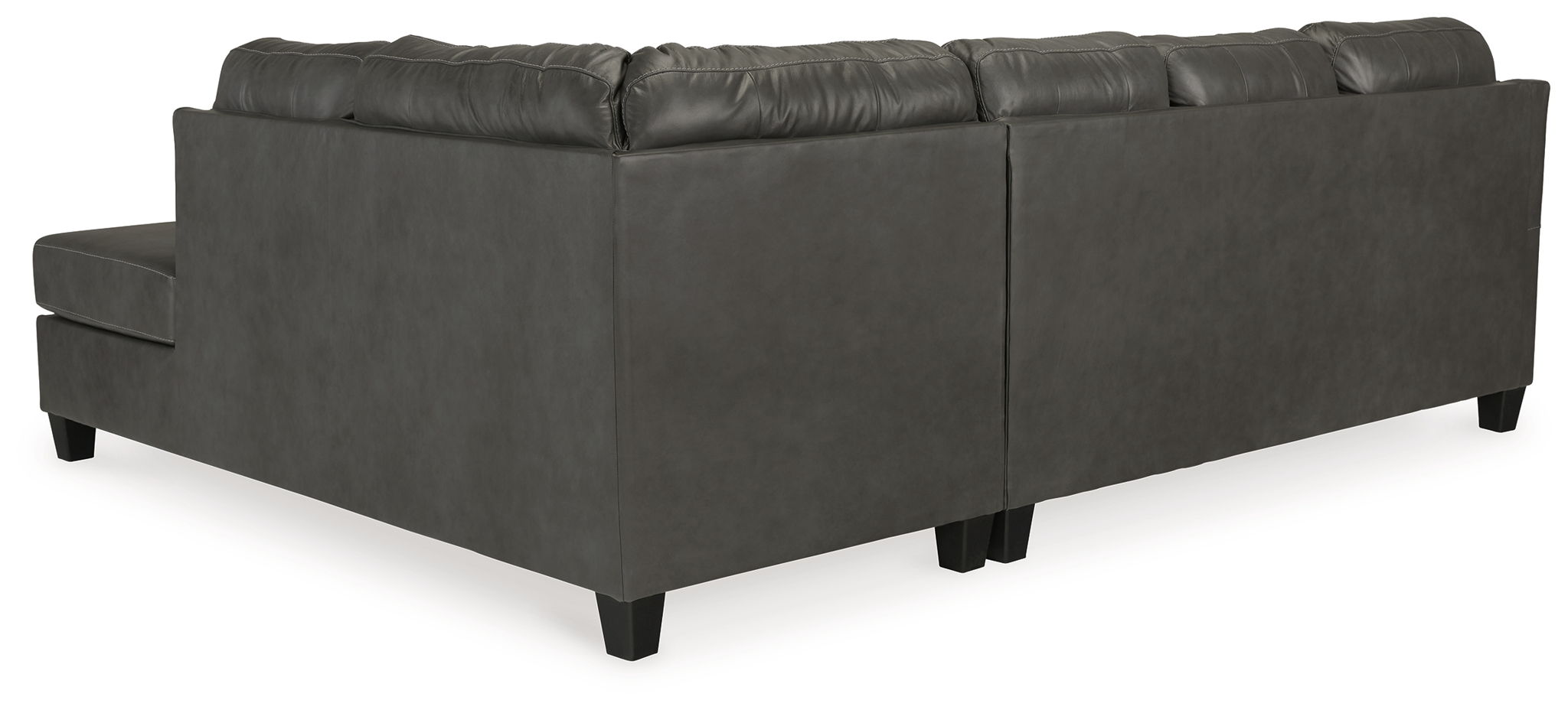 Valderno - 2-Piece Sectional With Raf Corner Chaise - Leather Match - Fog