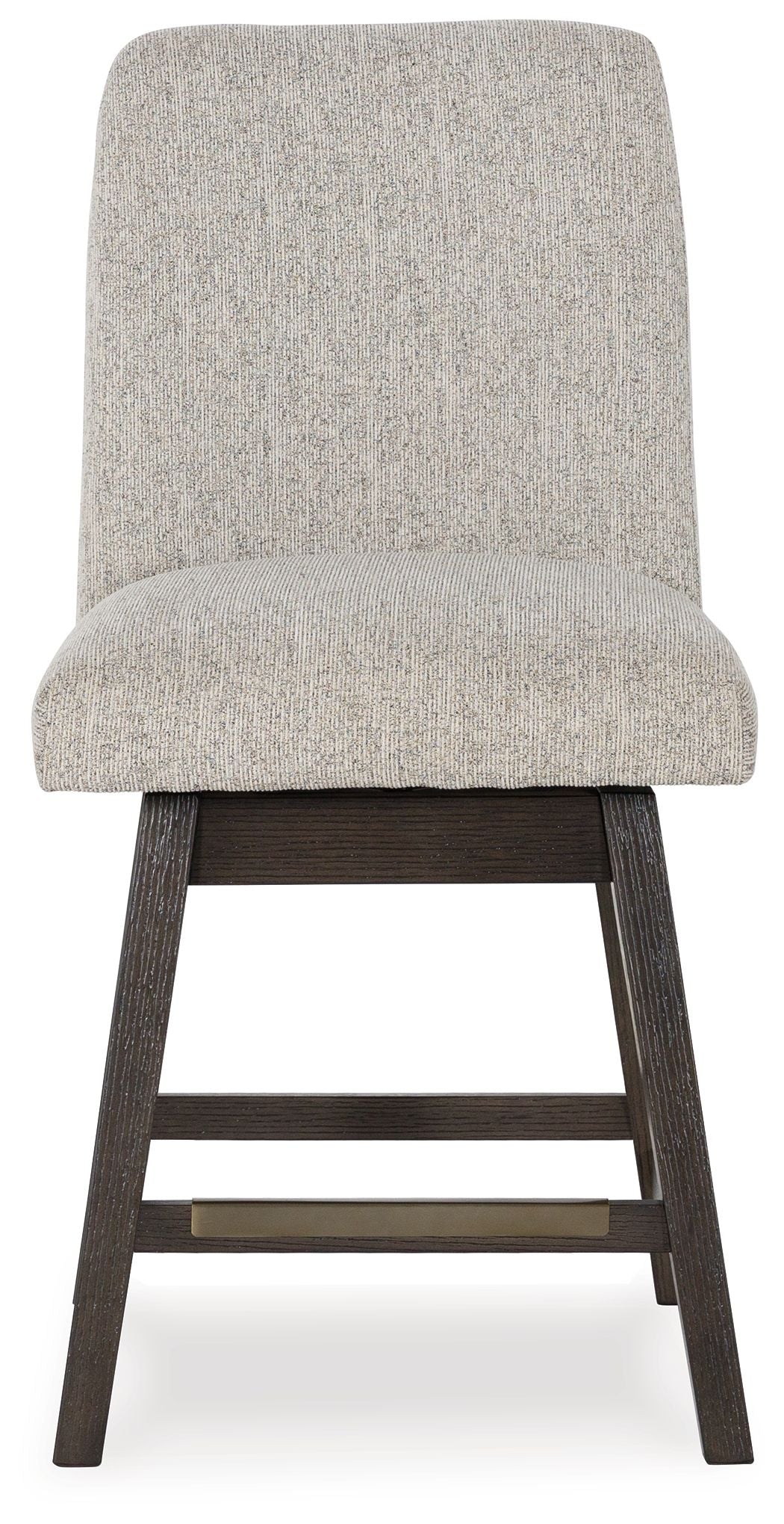 Burkhaus - Tabouret de bar pivotant rembourré (Lot de 2) - Beige / Marron foncé