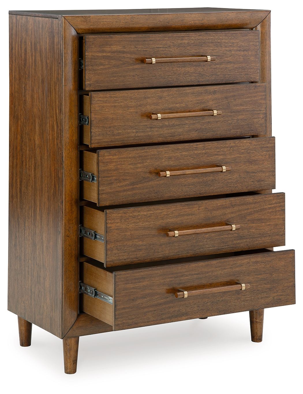 Lyncott - Commode à cinq tiroirs - Marron