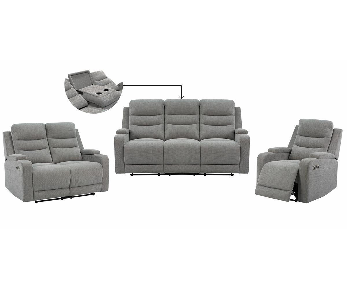3 Piece Power Recliner with Power Headrest