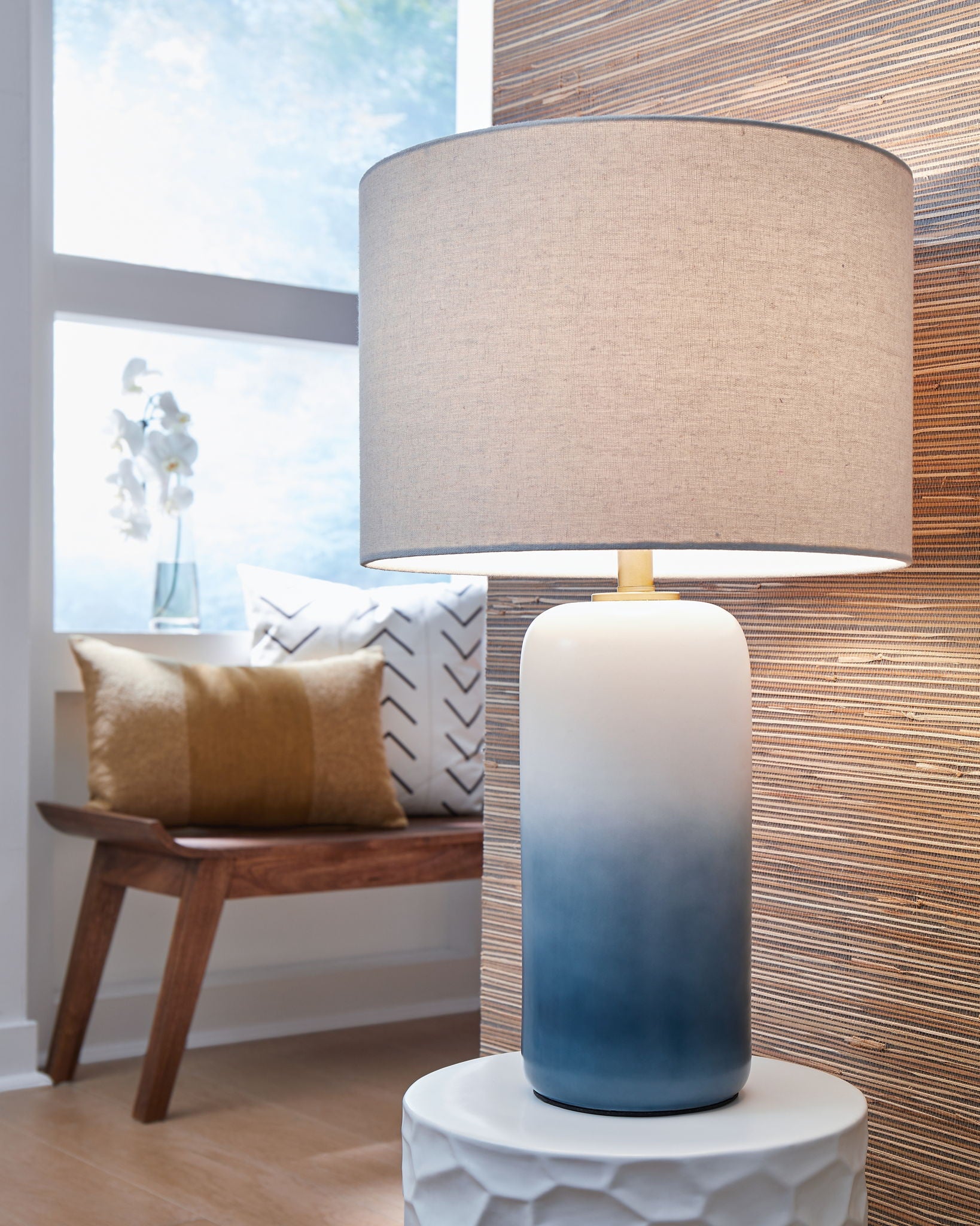 Lemrich - Lampe de table en céramique - Blanc