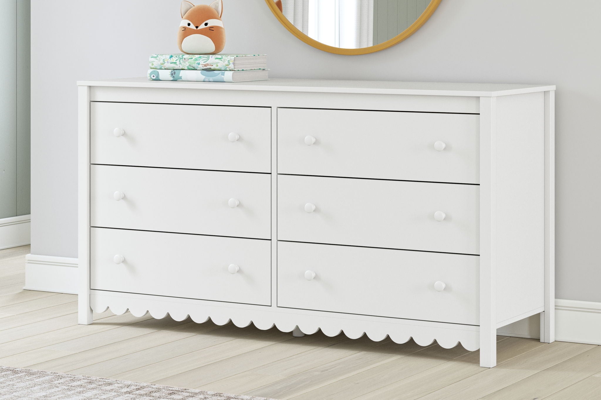 Hallityn - Commode à six tiroirs - Blanc
