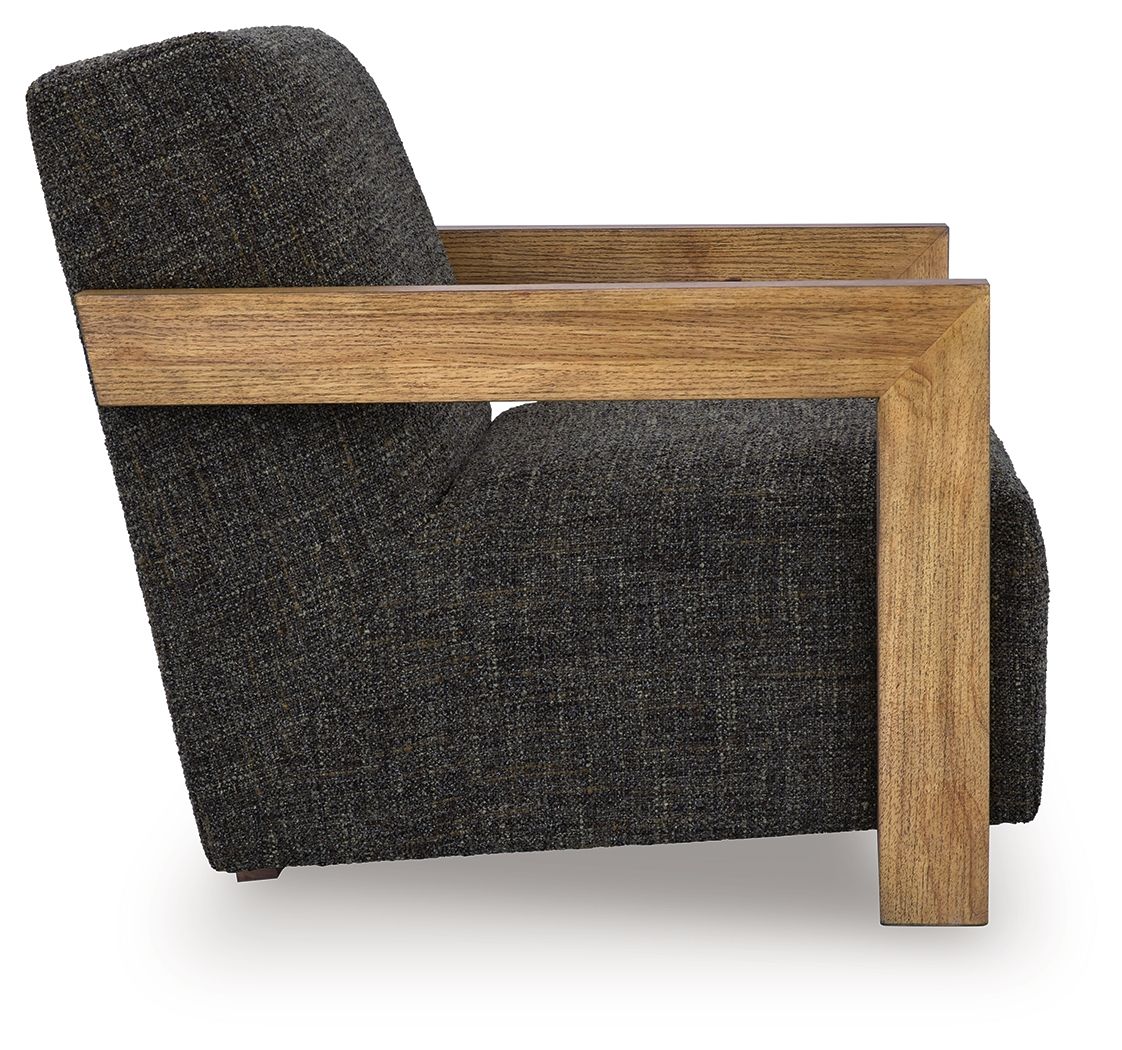 Dorney - Fauteuil d'appoint - Anthracite / Marron