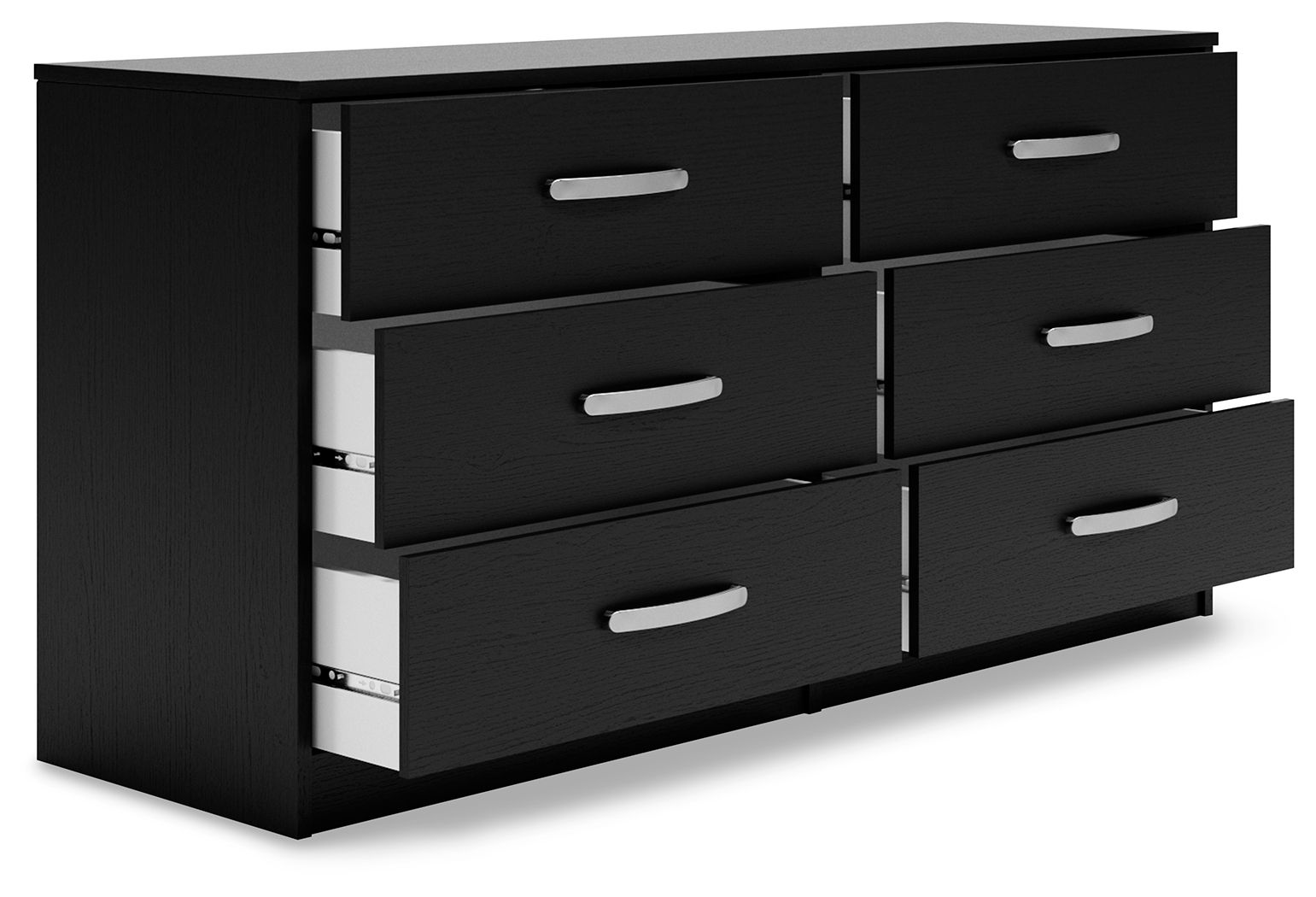 Commode à six tiroirs Finch – Hauteur 73,66 cm – Noire