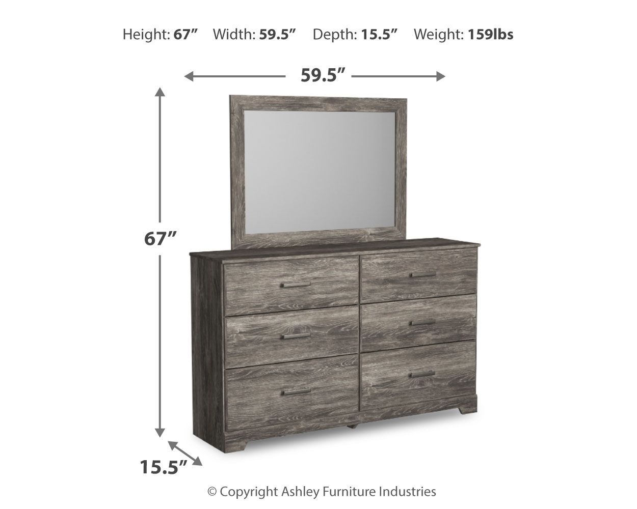 Ralinksi - Commode, Miroir