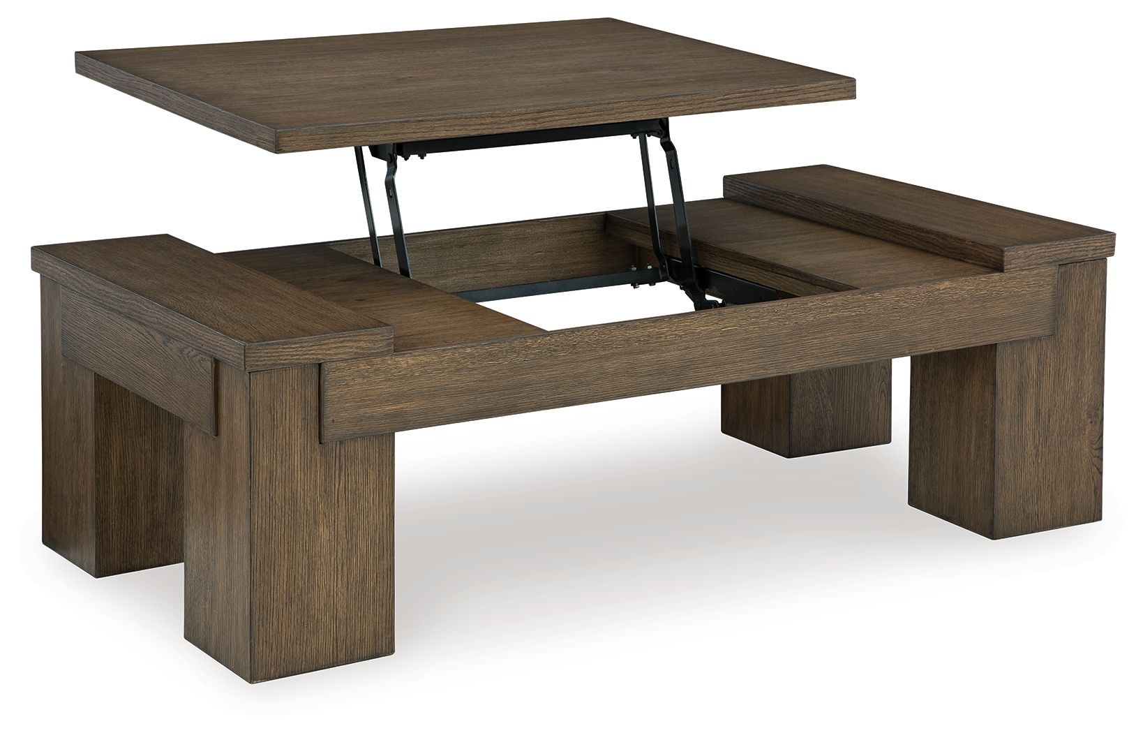 Rosswain - Table Basse Relevable - Marron Chaud