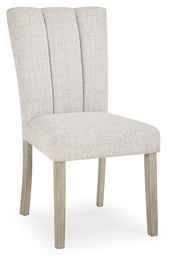 Larawyn - Chaise de salle à manger rembourrée (lot de 2) - Bisque