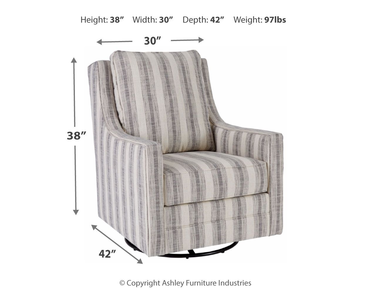 Kambria - Fauteuil d'appoint pivotant et inclinable