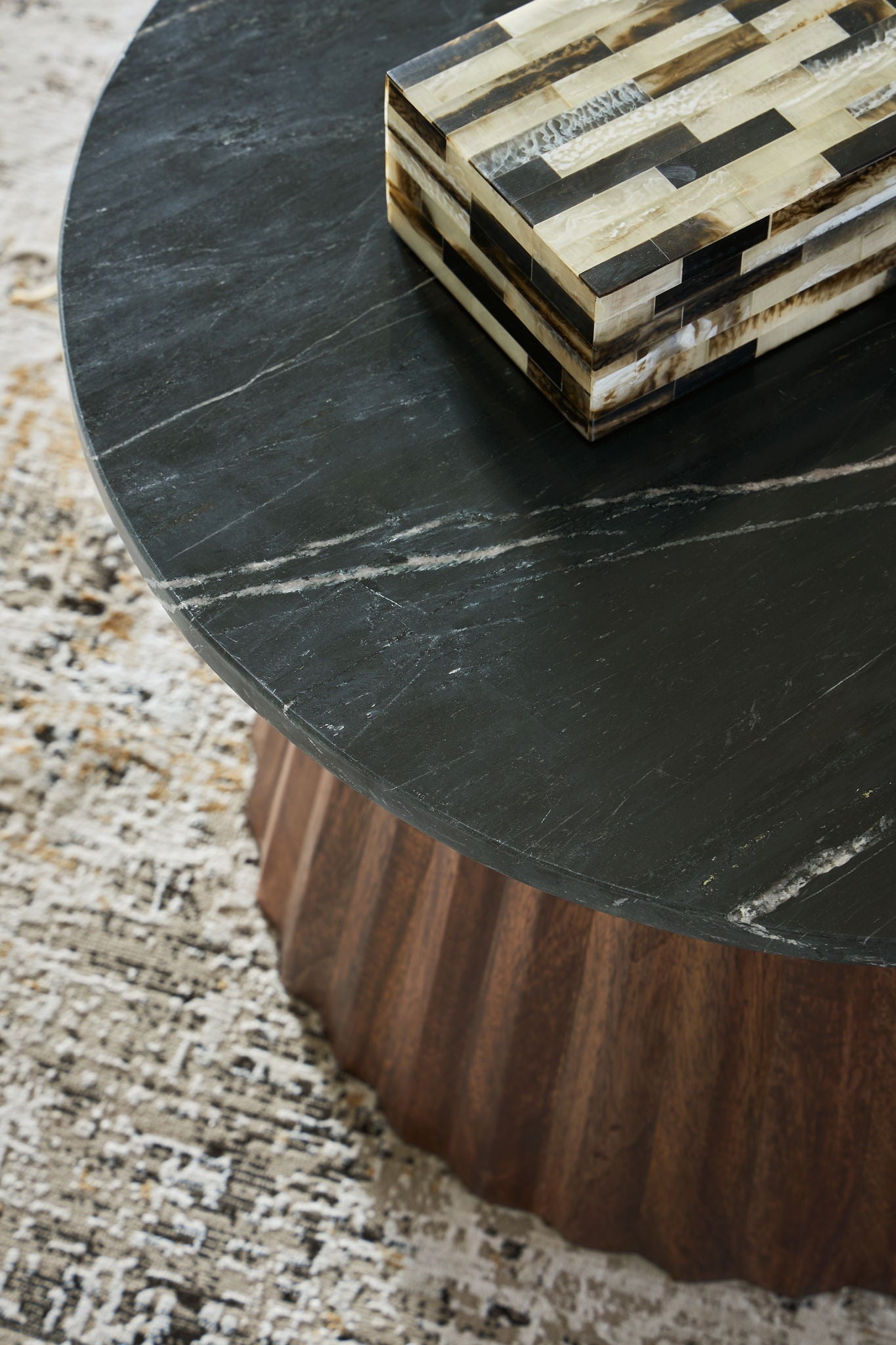 Ceilby - Table d'appoint Accent - Noir / Marron