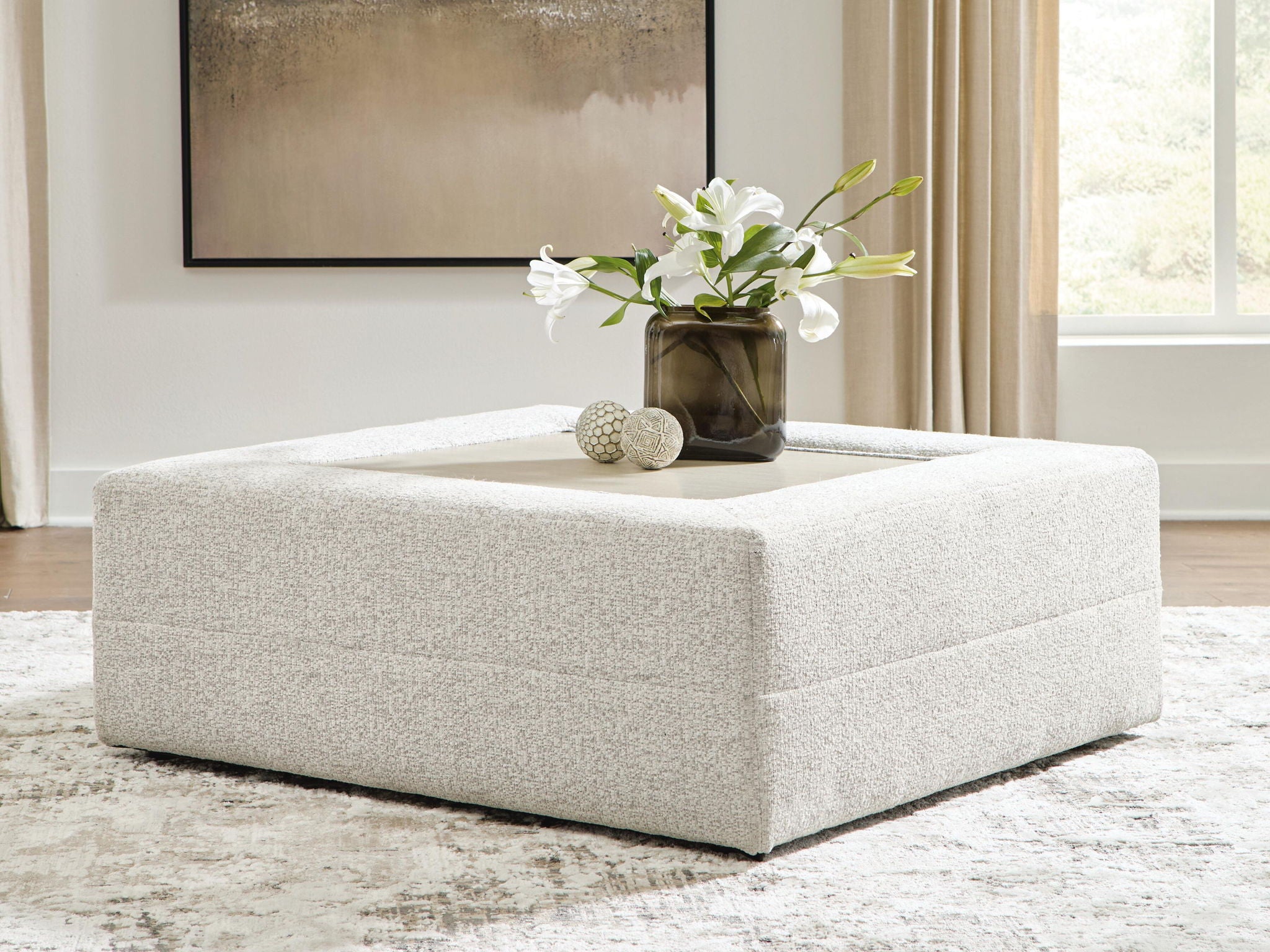 Domaine Ashbourne - Grand Pouf d'appoint - Snowstone