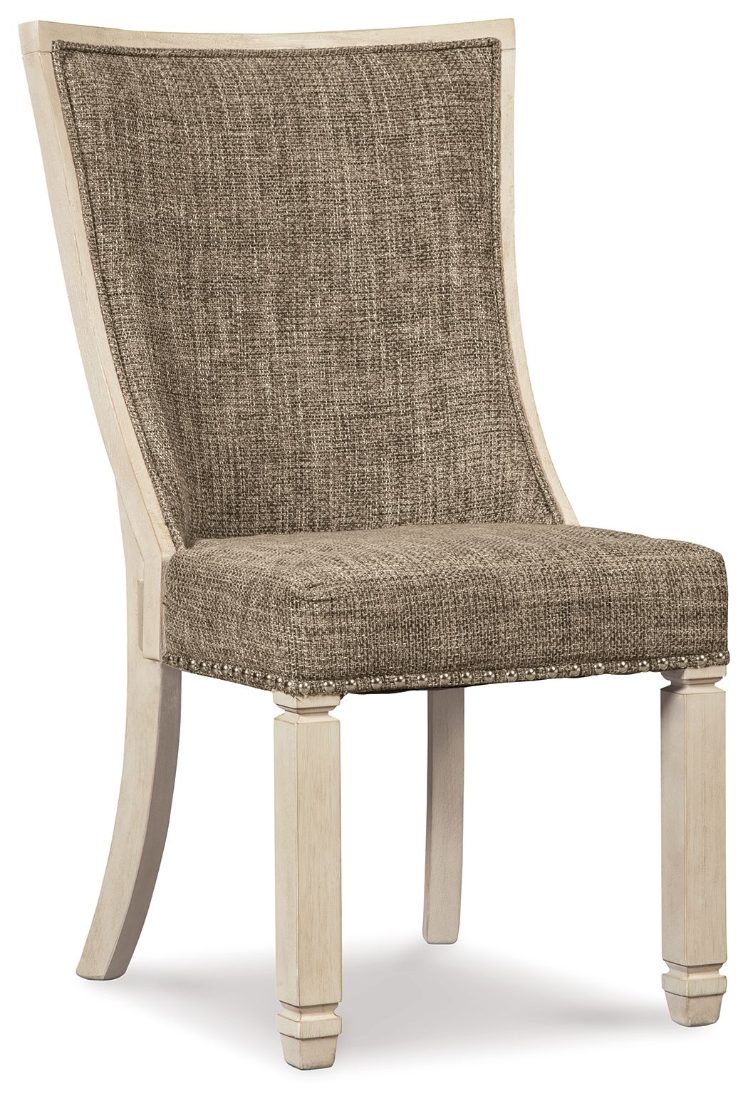 Bolanburg - Chaise d'appoint rembourrée (lot de 2) - Dossier en croisillons - Marron / Beige