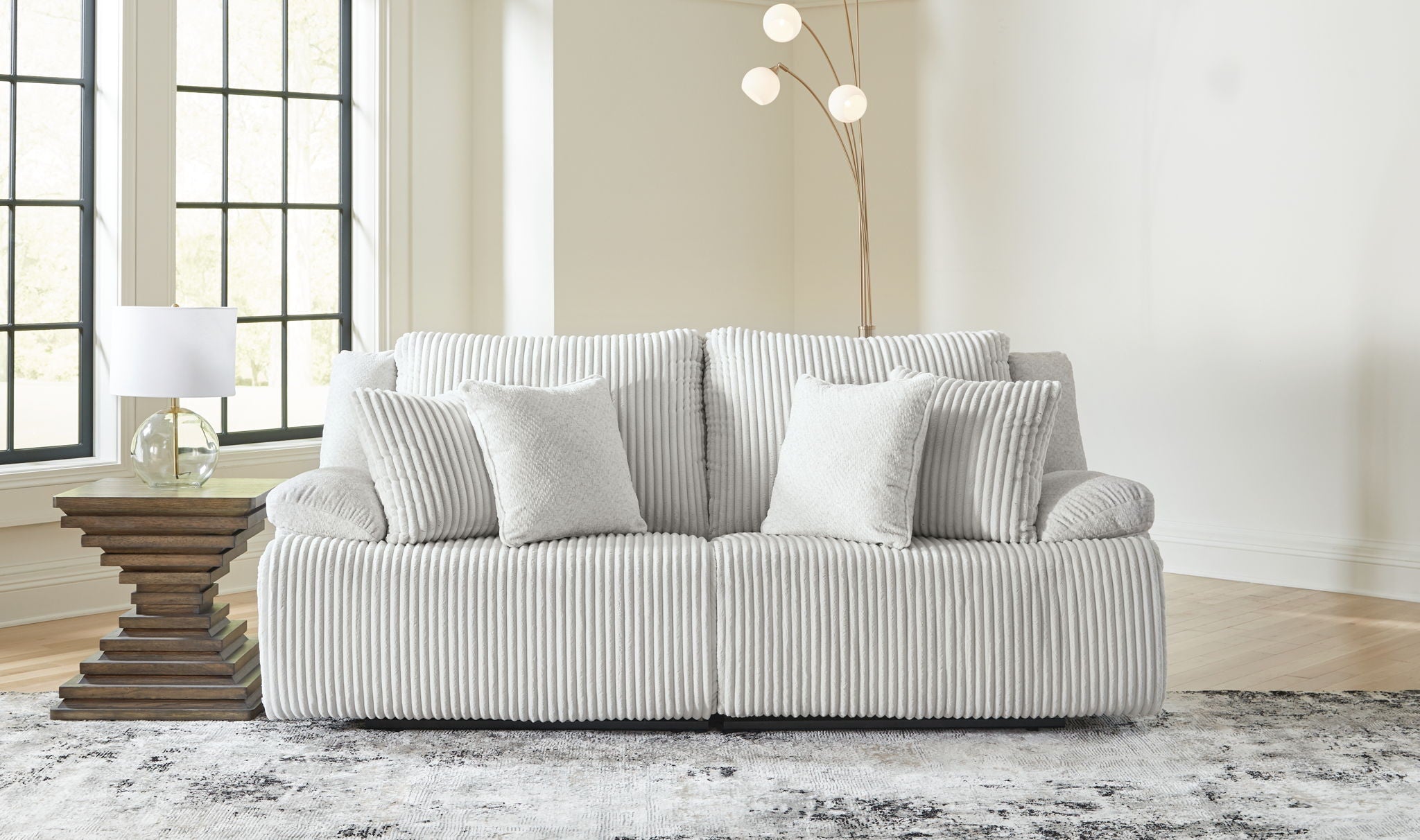 Top Tier - 2-Piece Sectional Loveseat With RAF And LAF Recliner - Alloy