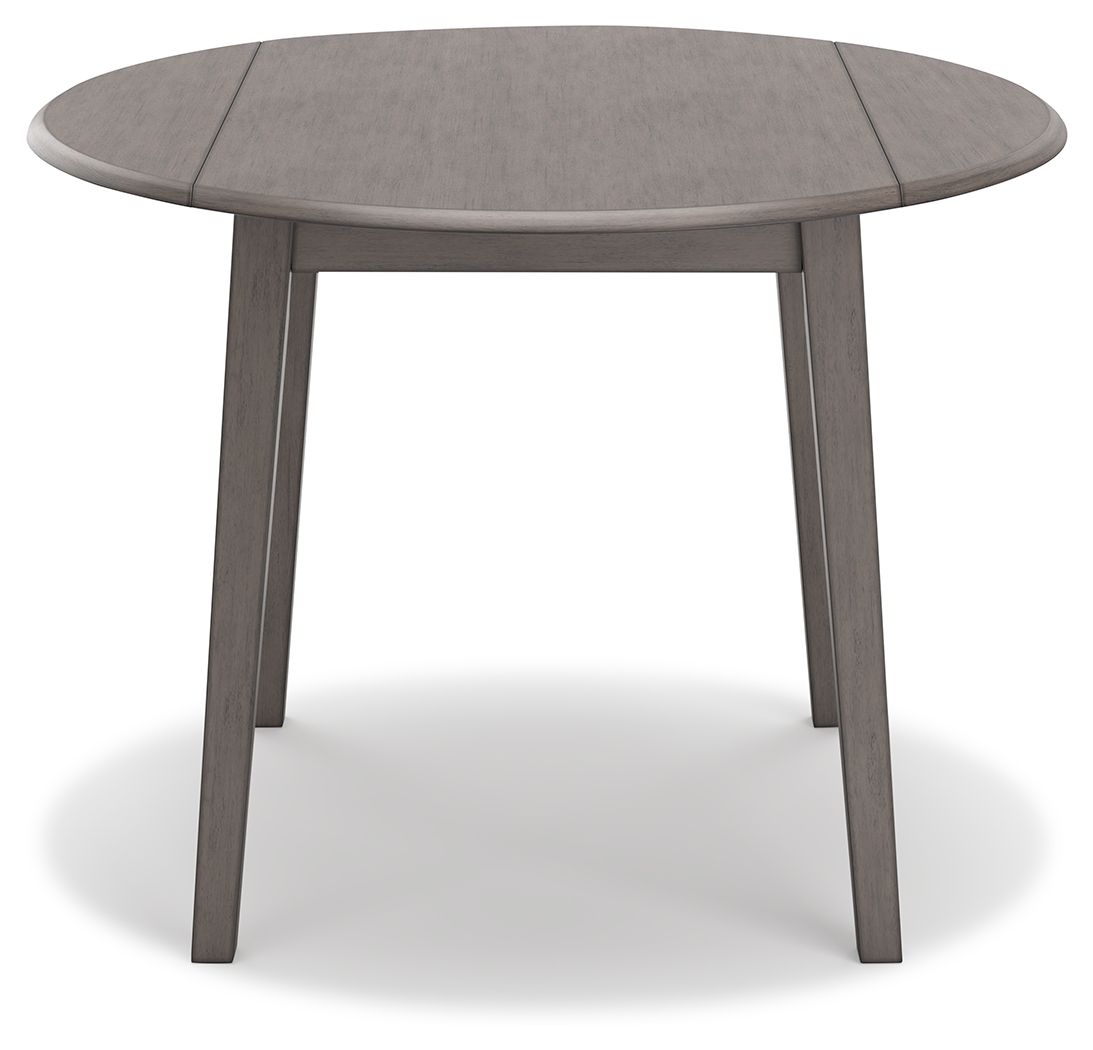 Shullden - Table de salle à manger rabattable ronde - Gris