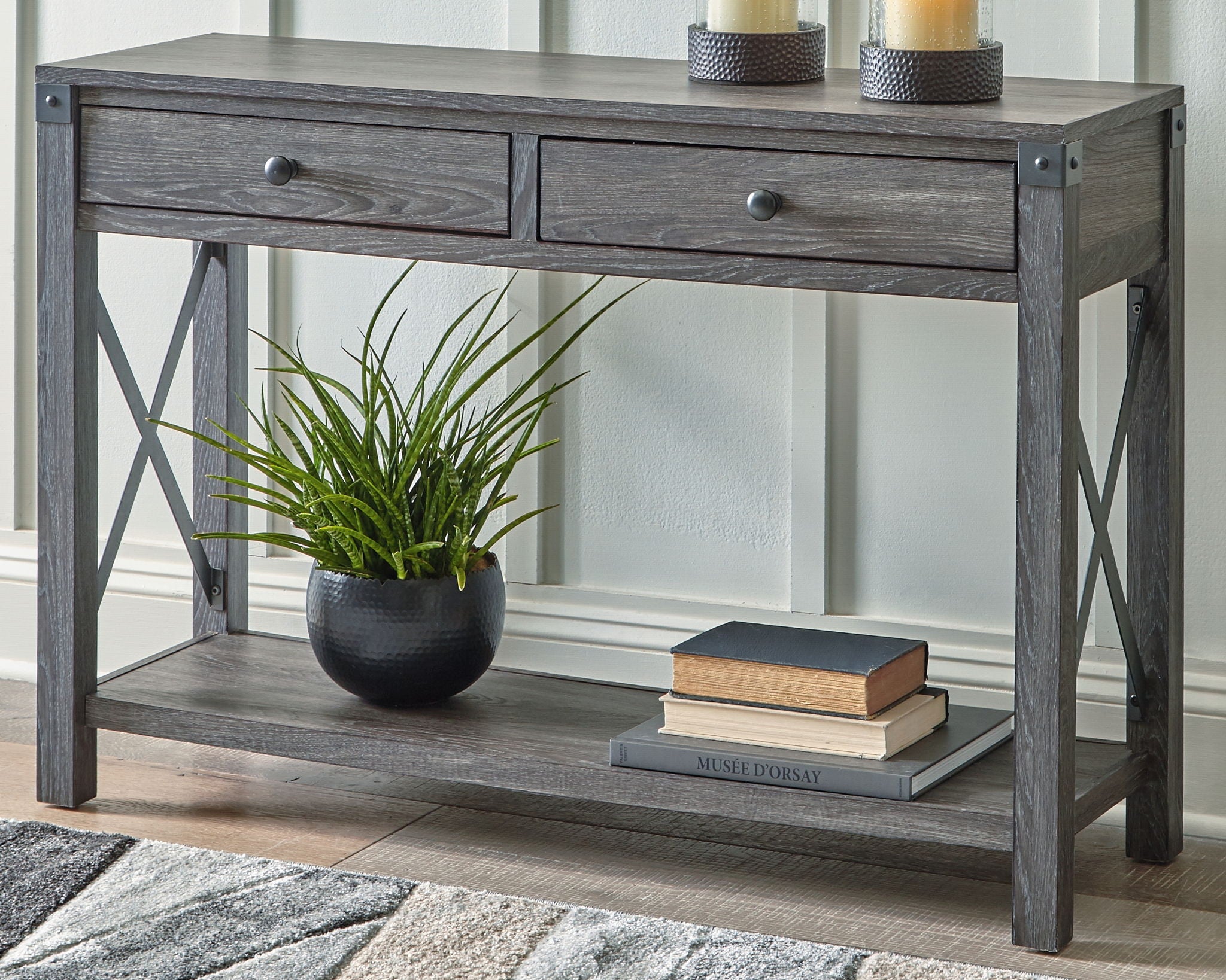 Freedan - Console Table Sofa - Brun grisâtre
