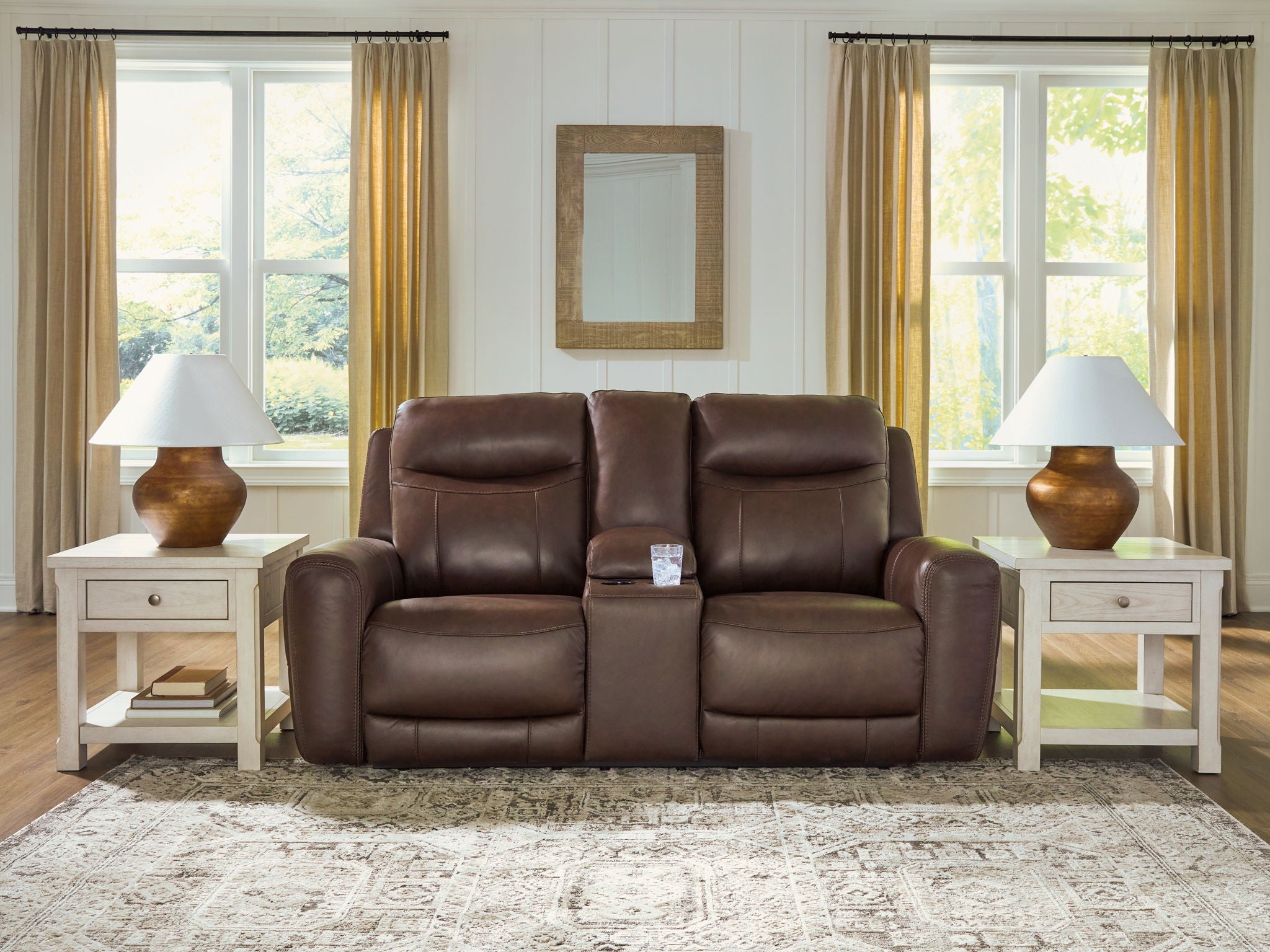 Gravier - Power Reclining Loveseat With Console / Adjustable Headrest - Cordova