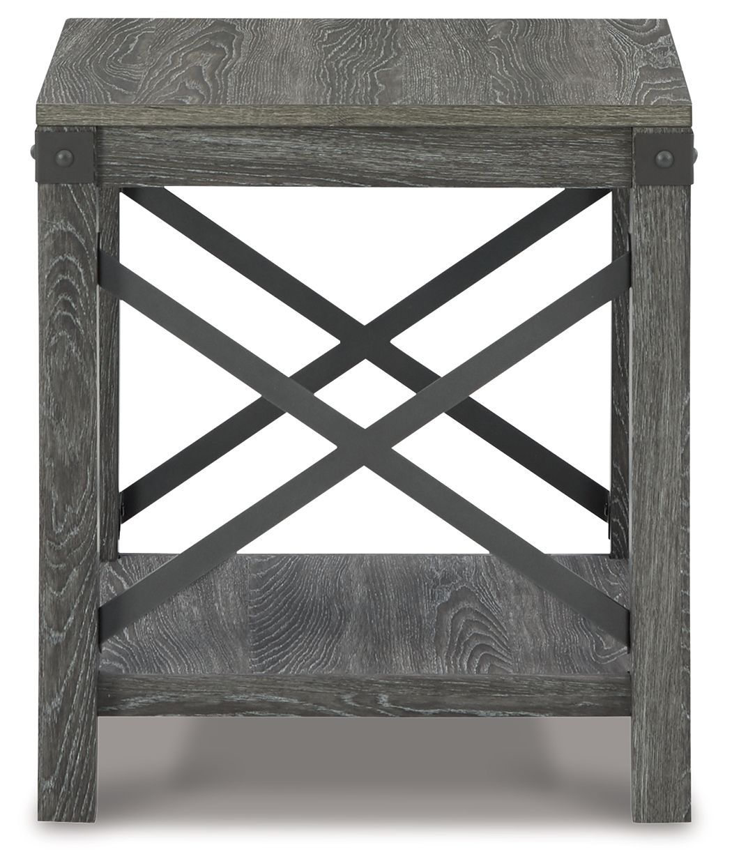 Freedan - Table d'appoint carrée - Brun grisâtre