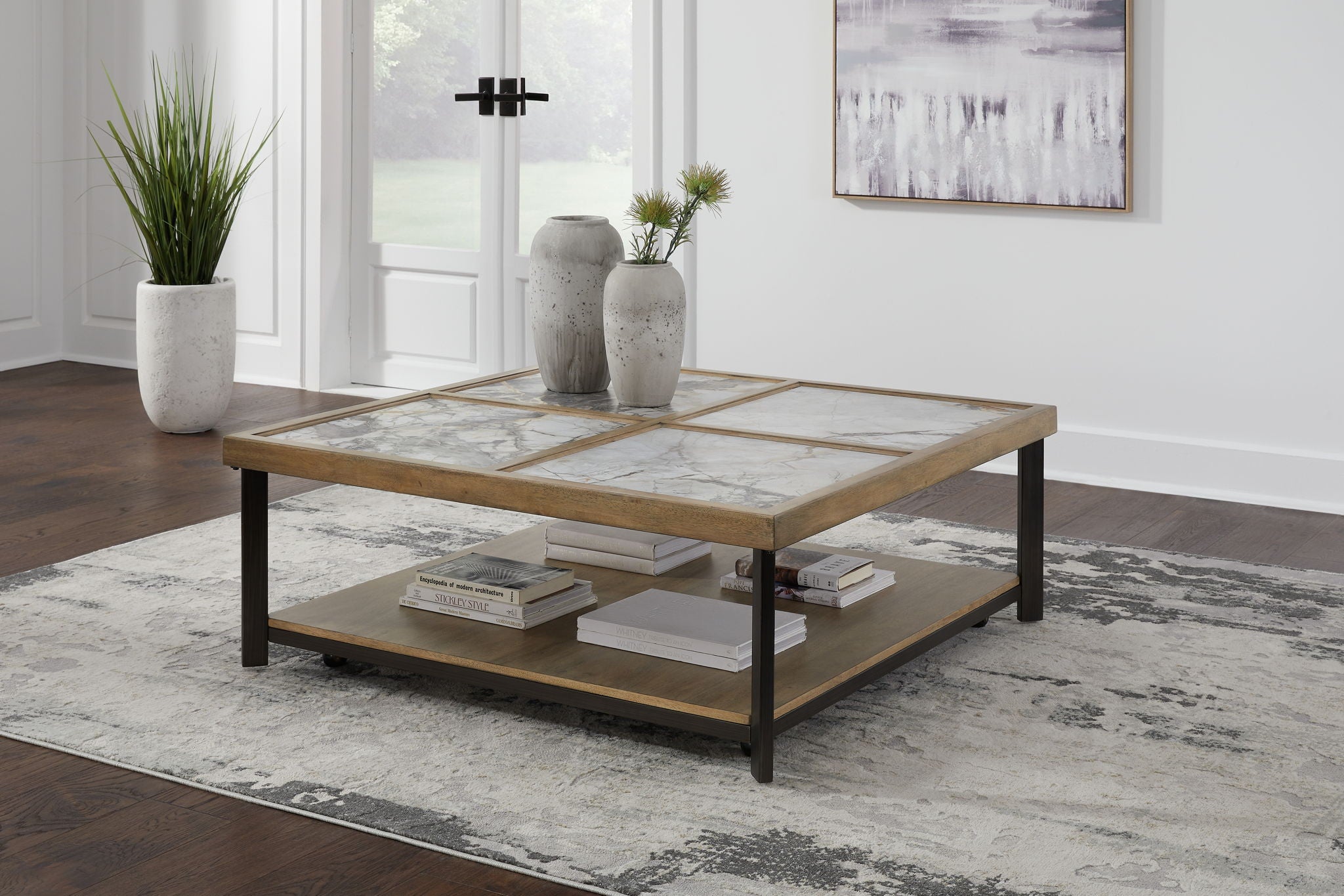 Montia - Table basse carrée - Multicolore