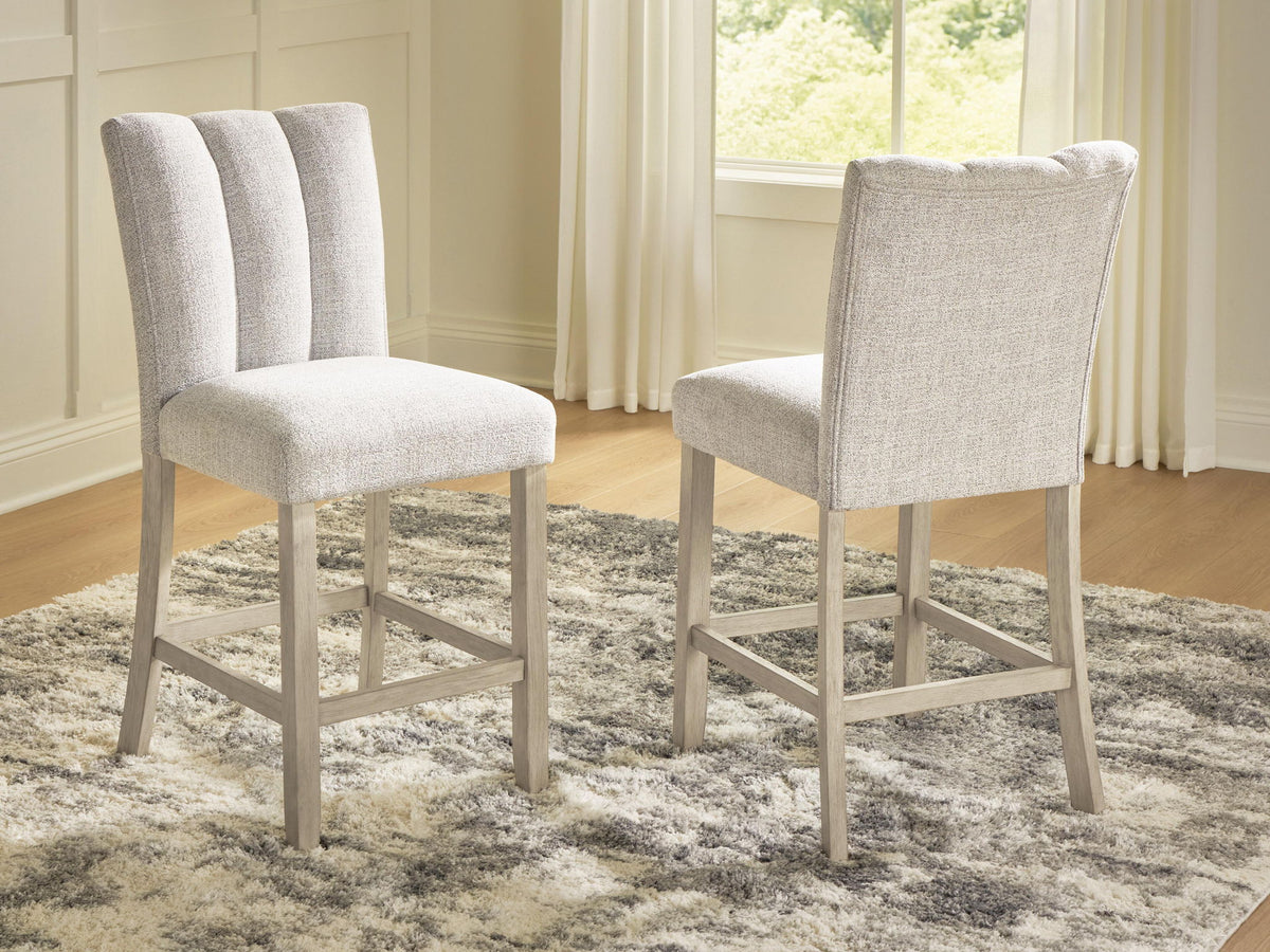 Larawyn - Tabouret de bar rembourré (Lot de 2) - Bisque