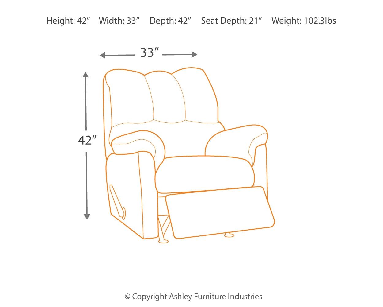 Darcy - Fauteuil inclinable à bascule