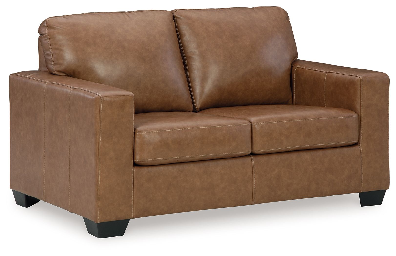 Bolsena - Causeuse - Cuir véritable et synthétique - Caramel