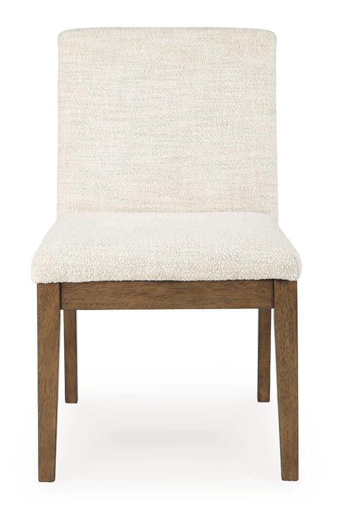 Marxmore - Chaise de salle à manger rembourrée (lot de 2) - Beige / Marron