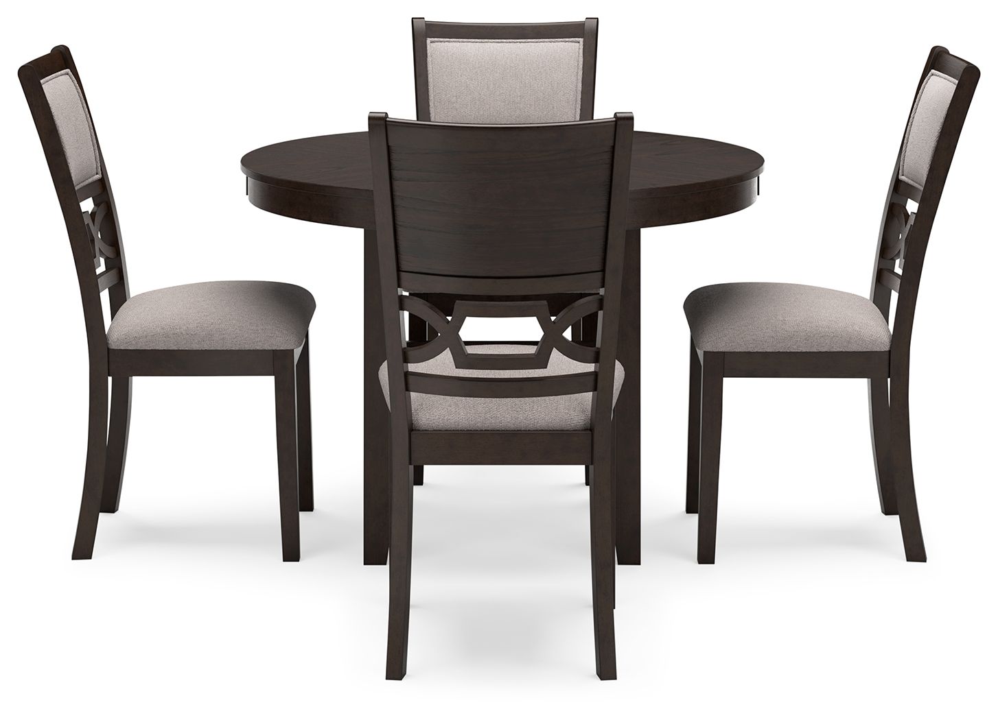 Langwest - Ensemble table et chaises de salle à manger (5 pièces) - Marron
